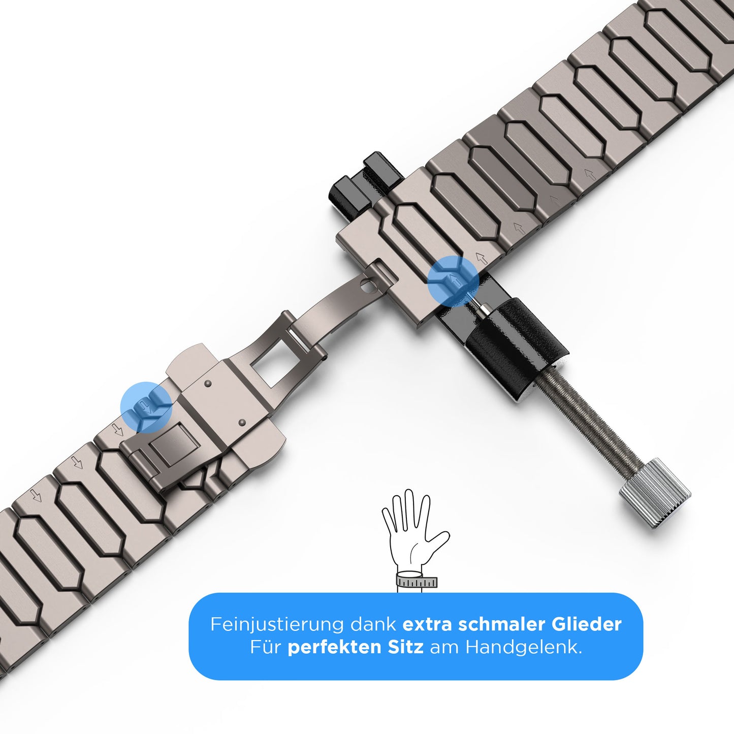 arktisband Apple Watch Ultra Titanarmband „Vectoron“