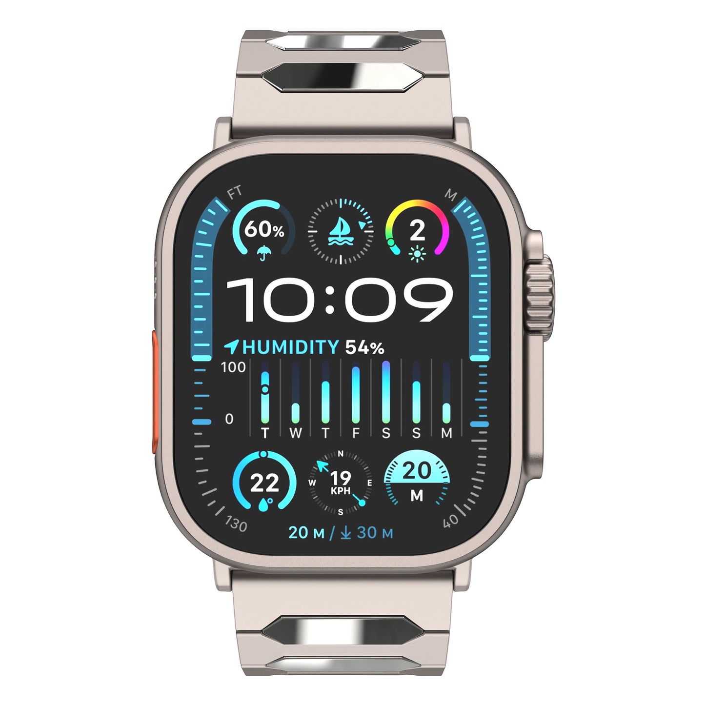 arktisband Apple Watch Ultra Titanarmband „Vectoron“