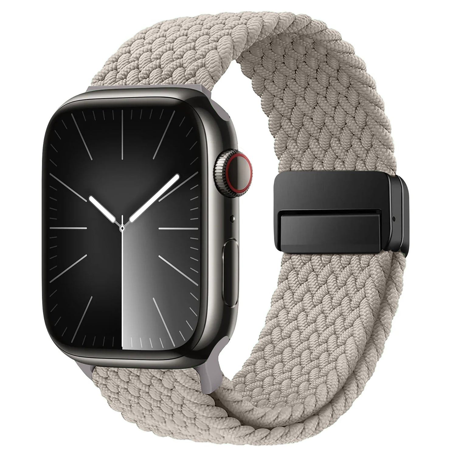 Das arktisband Geflochtenes Apple Watch Armband "Casual" mit Magnetverschluss in Beige ist perfekt für Ihre Smartwatch und kombiniert ein stilvolles geflochtenes Band mit einem sicheren Magnetverschluss.