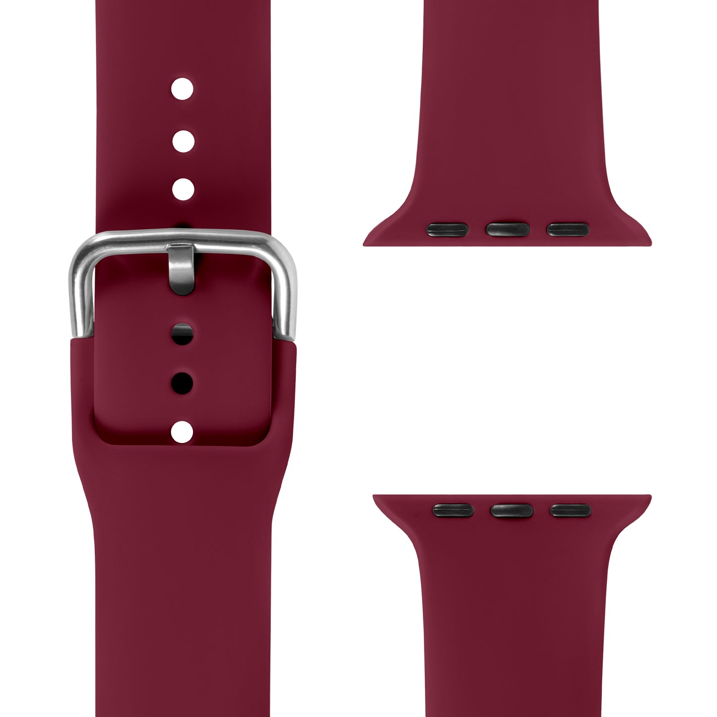 Das arktisband Apple Watch Silikonarmband „Aqua“ von arktisband wird gezeigt. Es ist aus weichem, strapazierfähigem Silikon gefertigt, sportlich und kompatibel mit der Apple Watch dank beider Steckverbindungen.