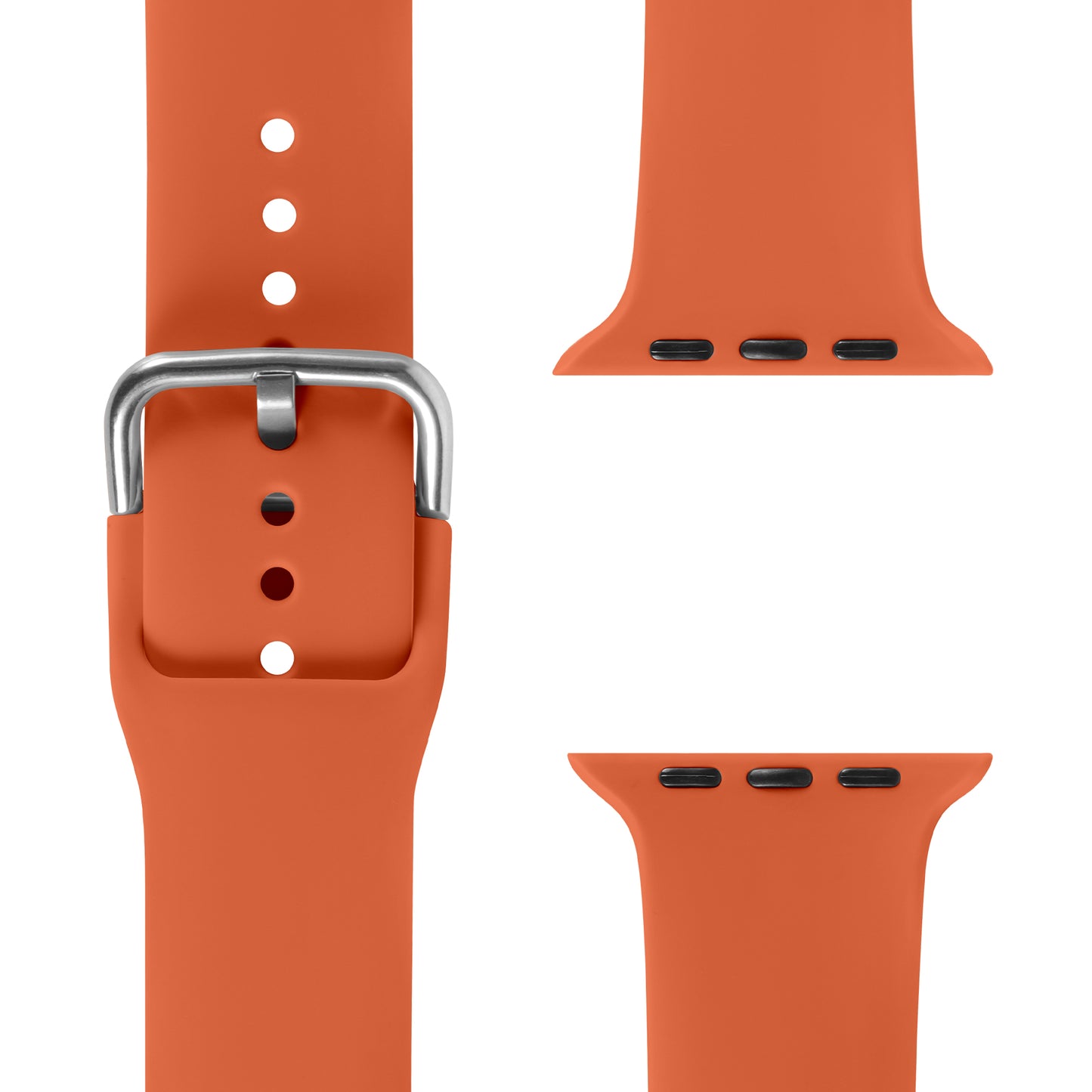 Das arktisband Apple Watch Silikonarmband „Aqua“ von arktisband mit sportlichem Armband-Design, silbernem Schließe und mehreren Verstelllöchern ist dank spezieller Steckverbinder Apple Watch kompatibel – perfekt für aktive Nutzer.