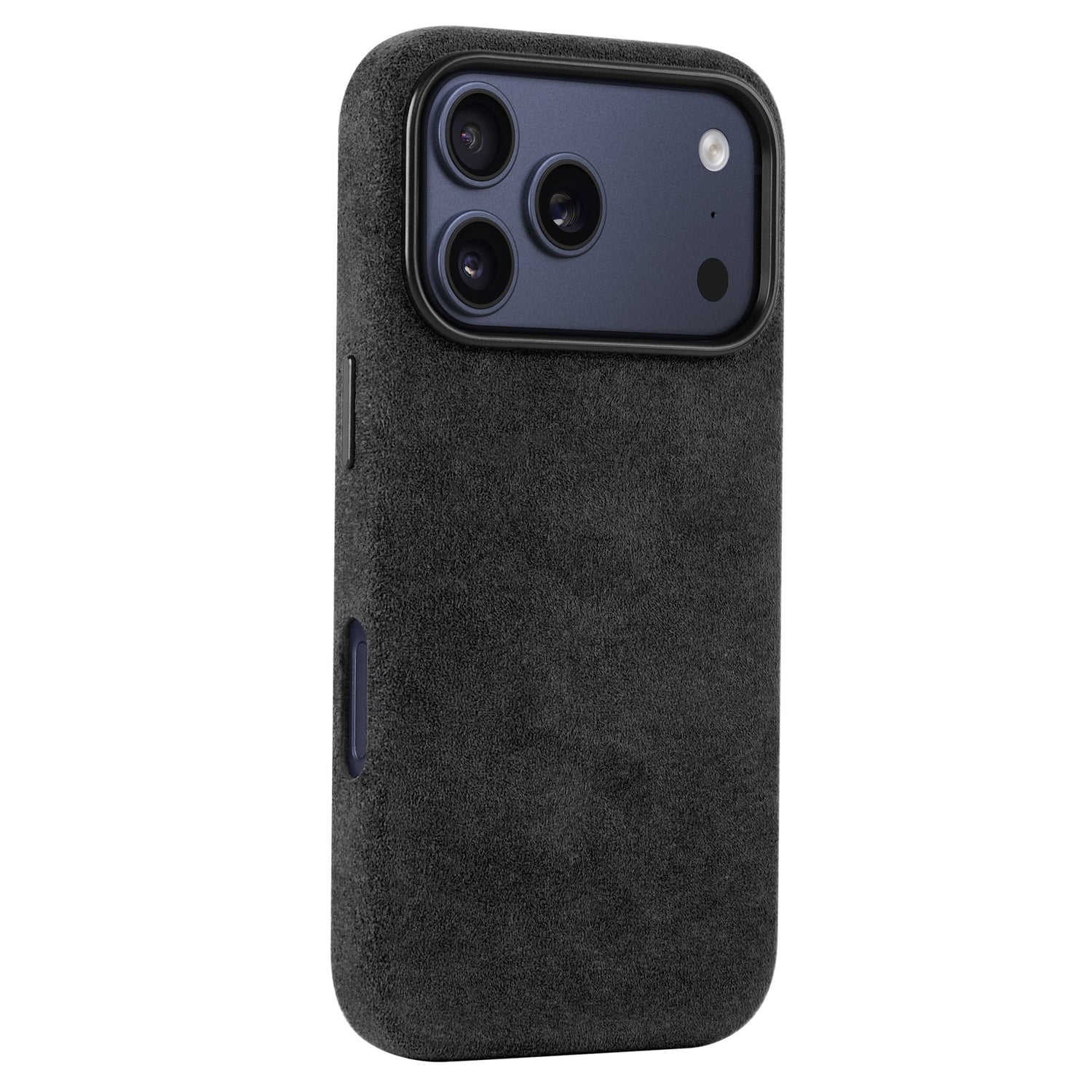 Schützen Sie Ihr iPhone 17 Pro mit der arktis iPhone 17 Pro Hülle aus Alcantara - mit hochwertiger Wildlederstruktur, präzisem Kameraausschnitt, einfachem Zugang zu den Tasten und vollständig MagSafe kompatibel.