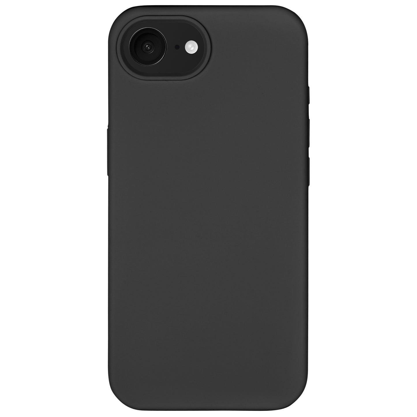 Das Arktis iPhone 16e Silikon Case von Arktis ist in Schwarz mit matter Oberfläche erhältlich und hebt die einzelne Rückkamera und den Blitz hervor. Die schlanke Hülle und das kabellose Laden-Design unterstreichen den modernen, minimalistischen Look.