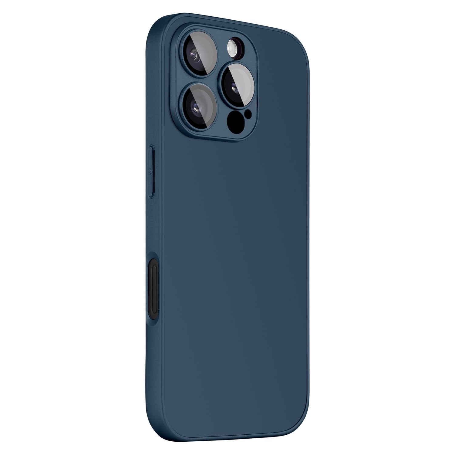 Das arktis iPhone 16 Pro Tech Case ist eine blaue, stoßabsorbierende TPU-Silikonhülle mit präzisen Aussparungen für Kameras und Tasten und passt für Handys mit drei Objektiven und Blitz. Das minimalistische Design bietet reibungslosen Schutz durch arktis.