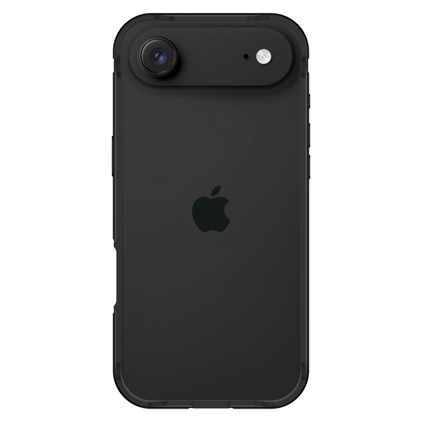 Der arktis iPhone Air Bumper von arktis ist eine schwarze Aluminium-TPU-Hülle mit ultraleichtem Schutz, der die Rückkamera und das Apple-Logo zeigt.