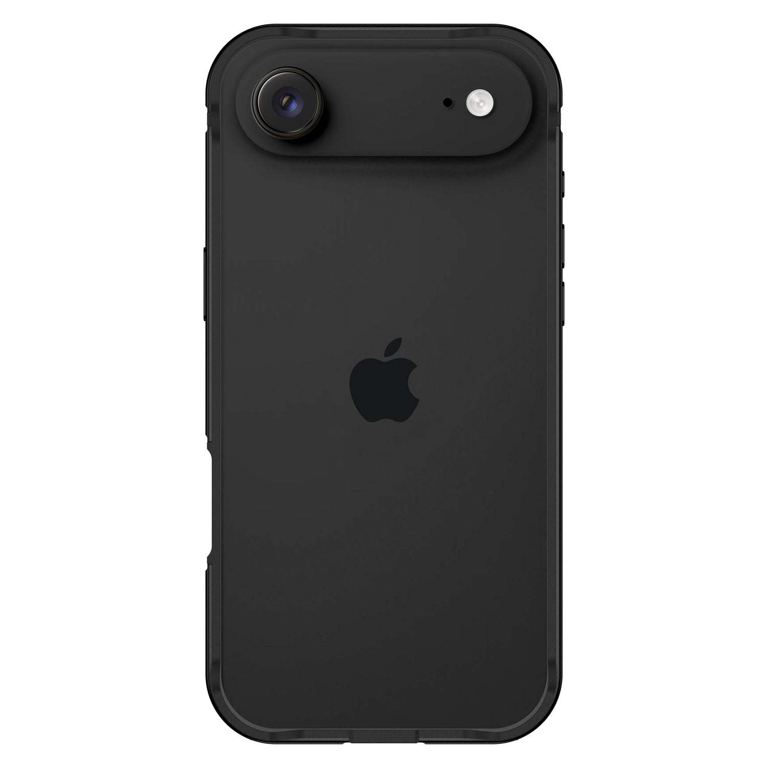 Der arktis iPhone Air Bumper von arktis ist eine schwarze Aluminium-TPU-Hülle mit ultraleichtem Schutz, der die Rückkamera und das Apple-Logo zeigt.