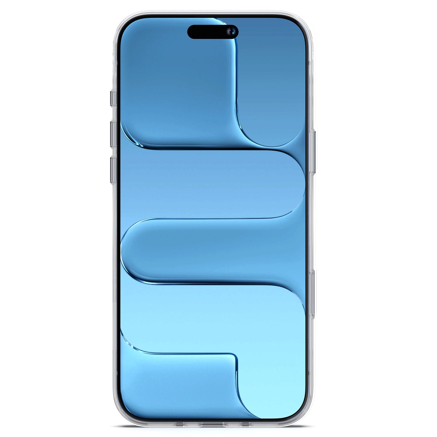 Das arktis iPhone Air Clear Case mit MagSafe schützt Ihr Smartphone und zeigt auf dem Display ein blaues abstraktes Muster - kratzfeste Schutzhülle, kompatibel mit MagSafe, von arktis.