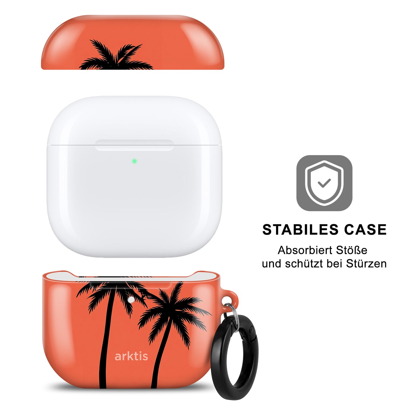 arktis AirPods 4 Hülle - Coral Coast