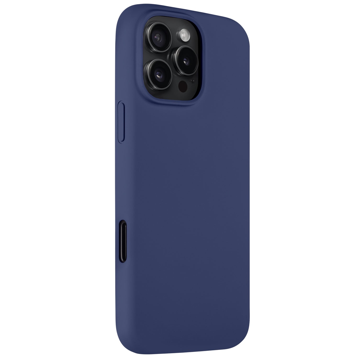 Die Arktis iPhone 16 Pro Max Silikonhülle in Blau bietet eine schlanke Passform, einen präzisen Kameraausschnitt, reaktionsschnelle Seitentasten und ist mit kabellosem Laden kompatibel.
