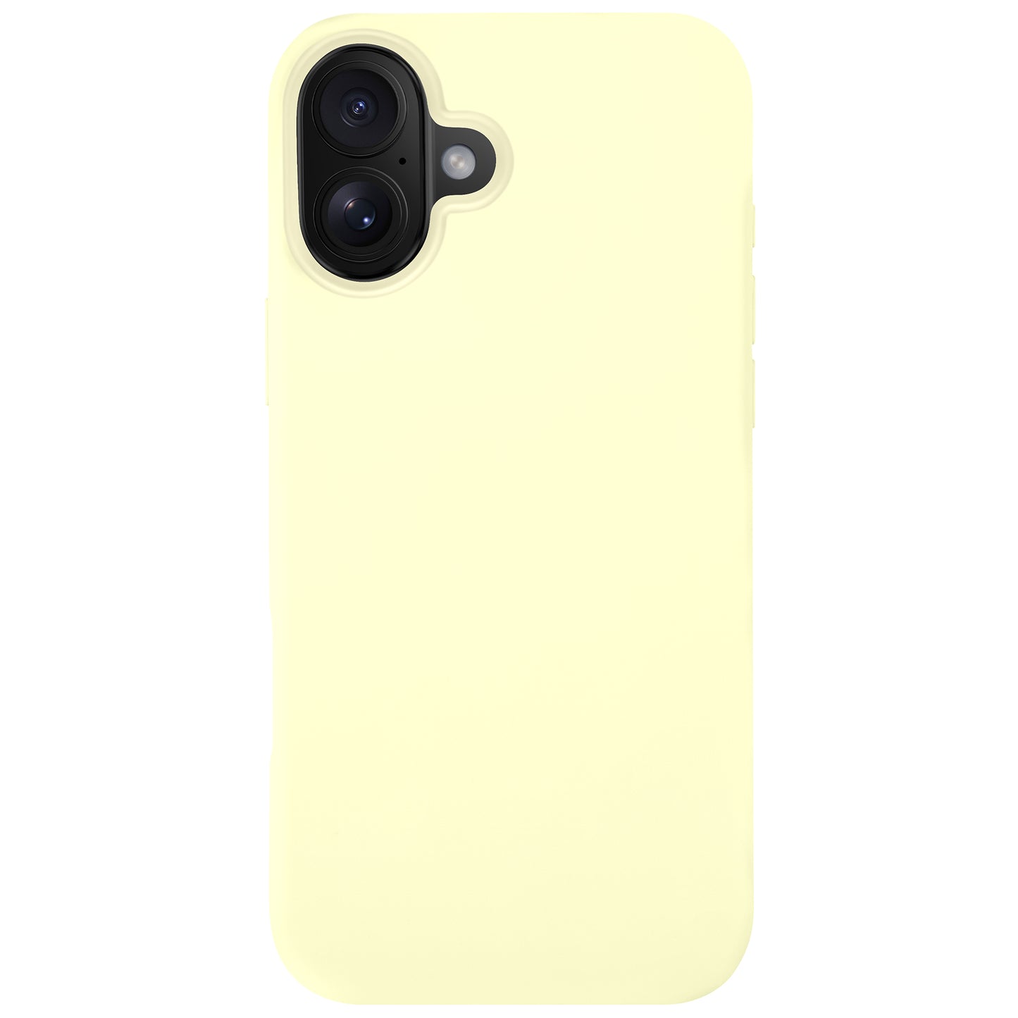 Das arktis iPhone Air Silikon Case in gelb verfügt über zwei Kameraausschnitte oben links, unterstützt kabelloses Laden und sorgt für einen perfekten Sitz als iPhone 17 Air Hülle.