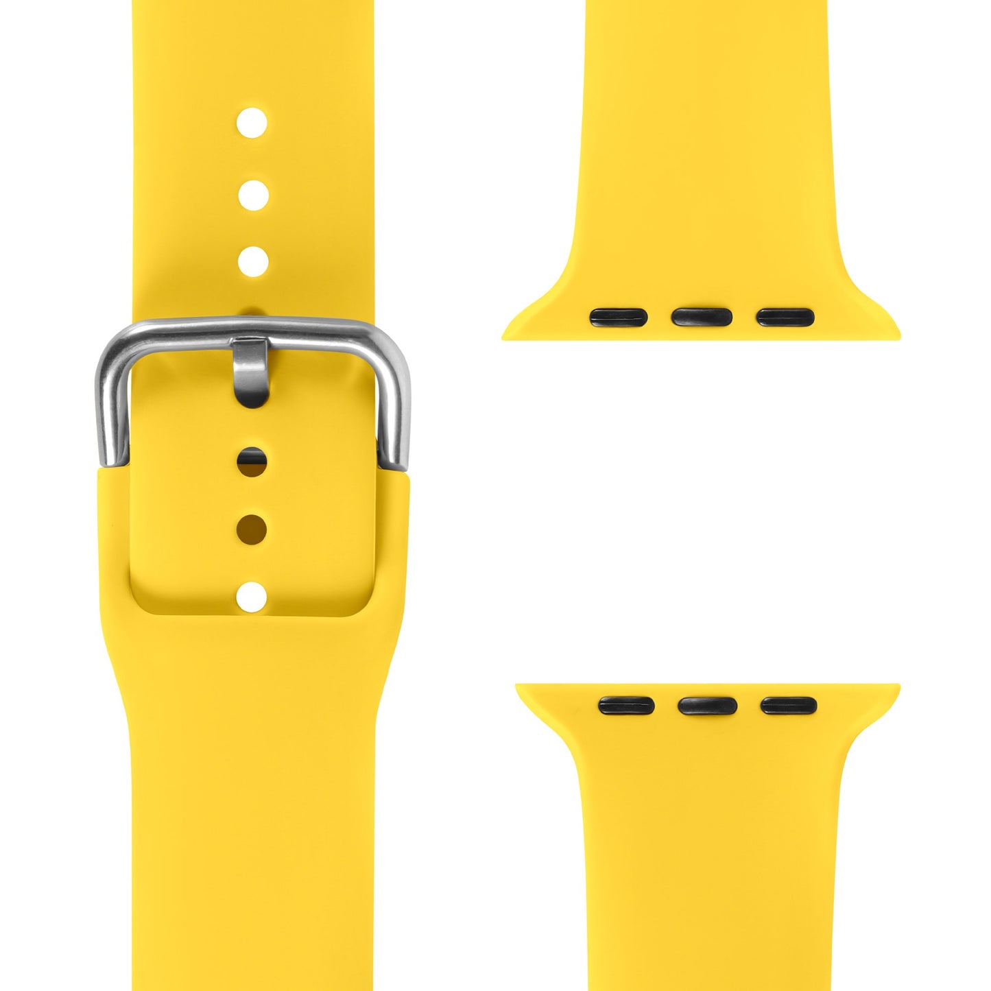 Das arktisband Apple Watch Silikonarmband „Aqua“ von arktisband mit silberner Schließe ist sportlich, hat viele Verstelllöcher und passt sich perfekt an Ihre Smartwatch an.
