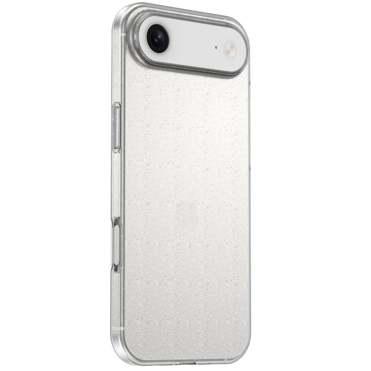 Das arktis iPhone 17 Air Glitter Case ist eine transparente Hülle von arktis, die die Kamera, Tasten und Kanten Ihres iPhone 17 Air in Szene setzt.