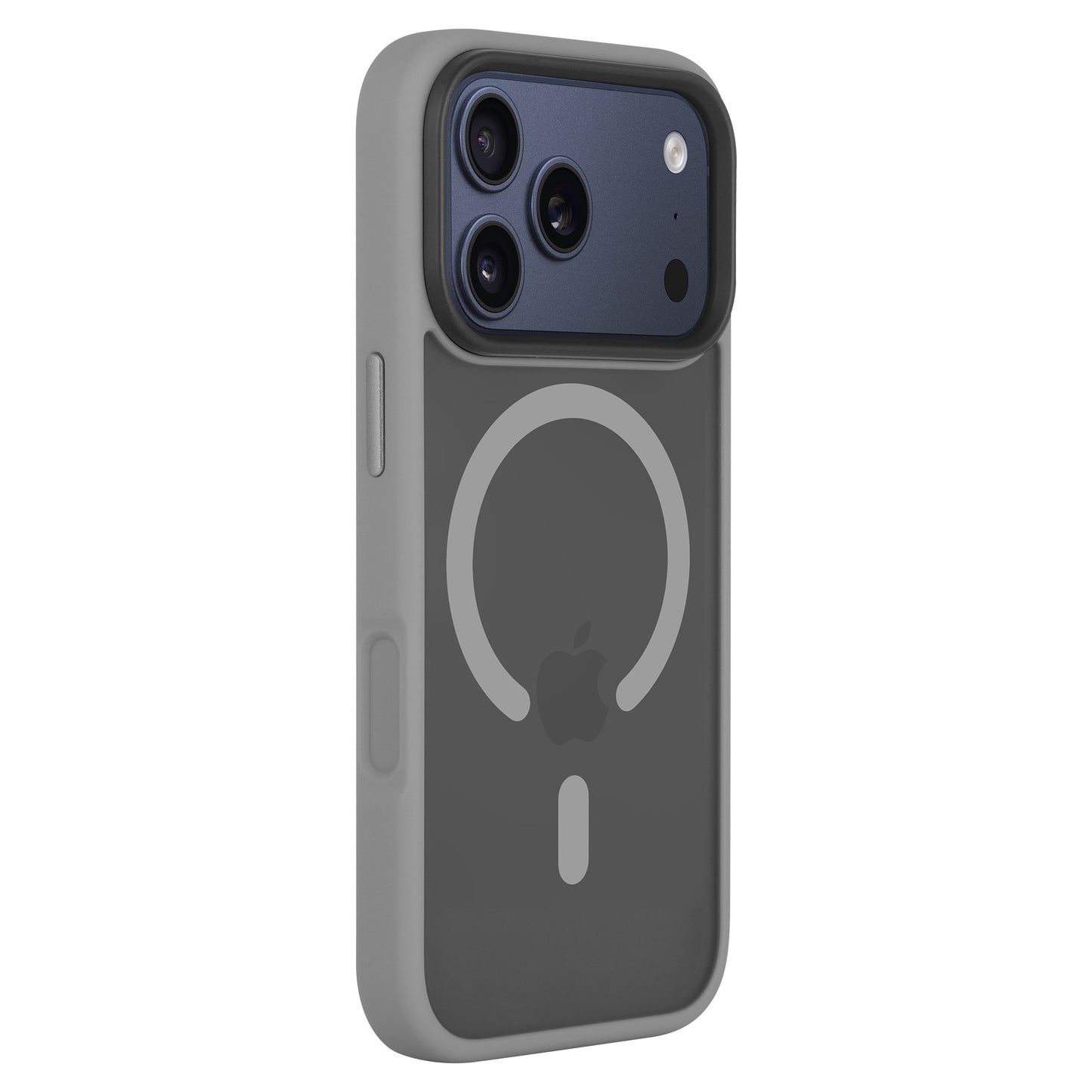 Ein Arktis iPhone 17 Pro Max Solid Case mit MagSafe in Grau, mit einer matten Oberfläche und dem runden MagSafe-Symbol auf der Rückseite.
