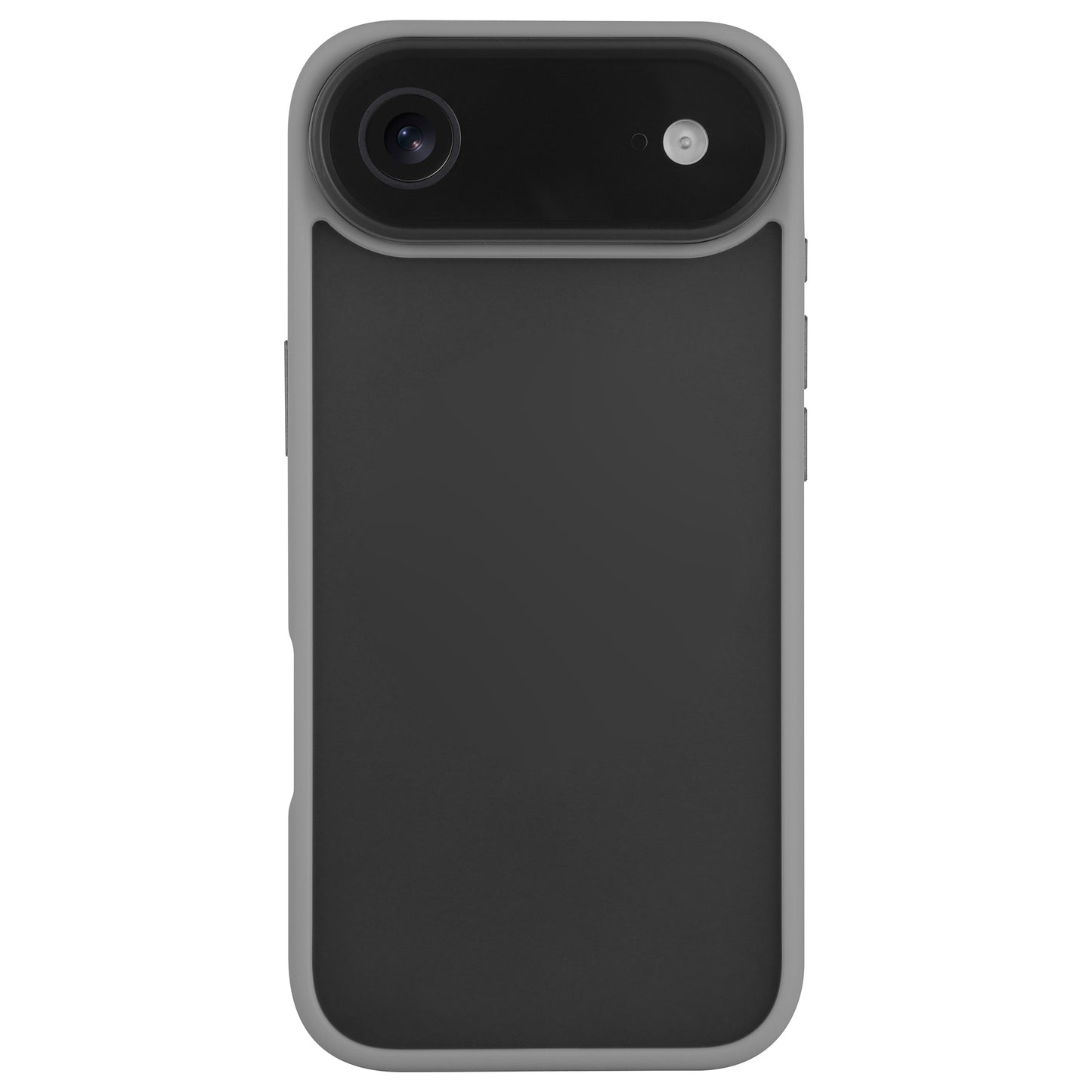 Das Arktis iPhone 17 Air Solid Case ist ein schwarzes, mattes Gehäuse, das die hintere Kamera und den Blitz in der oberen linken Ecke zeigt.
