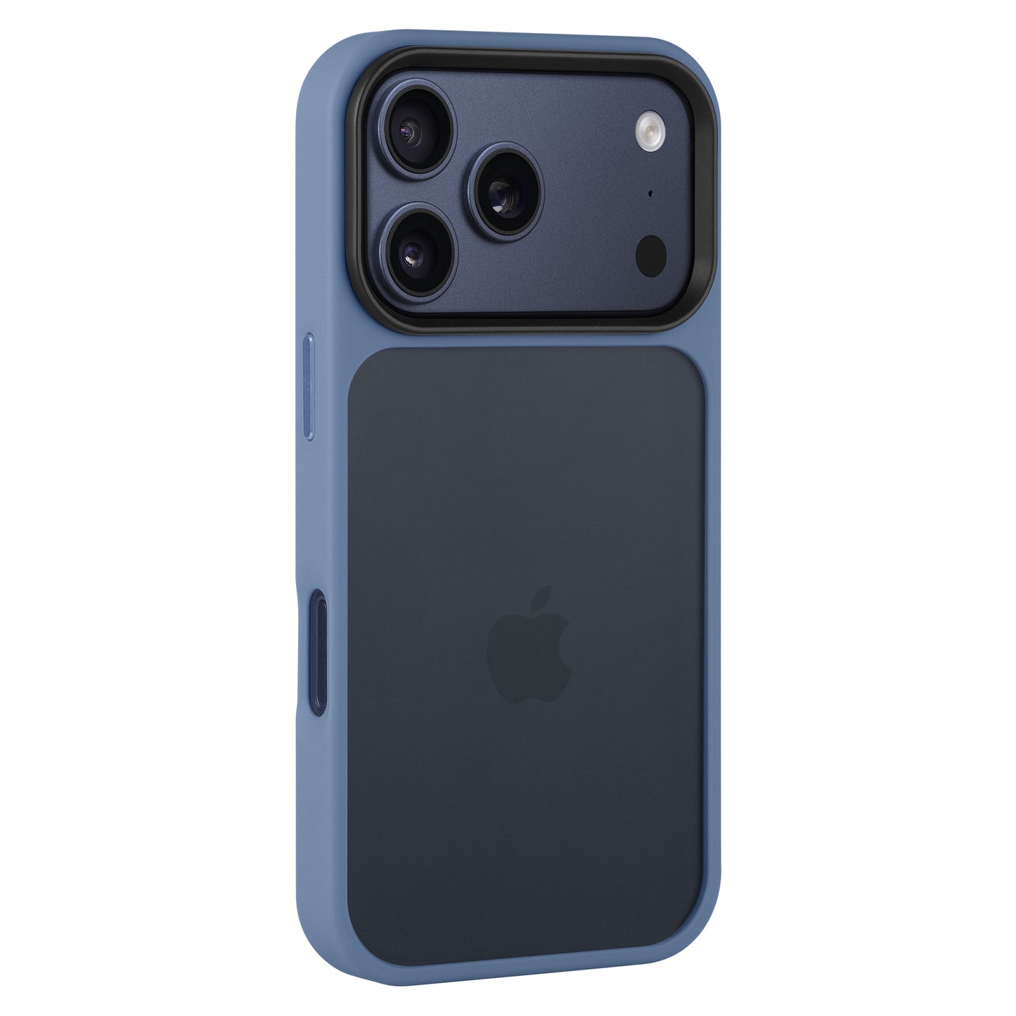 Die Arktis arktis iPhone 17 Pro Solid Case ist eine blaue TPU-Silikonhülle mit erhöhtem Kameraschutz und Apple-Logo auf der Rückseite.
