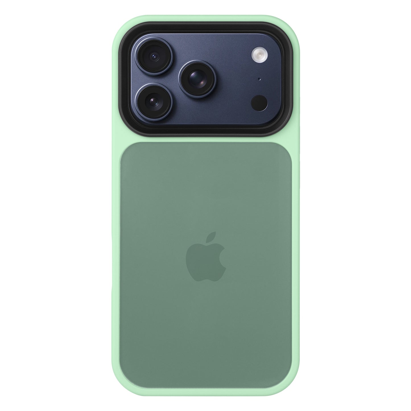 Das Arktis iPhone 17 Pro Solid Case von Arktis ist ein grünes, mattes Etui mit einem großen, dreilinsigen Kameraausschnitt und zentralem Apple-Logo, das stilvollen Schutz und perfekten Sitz bietet.