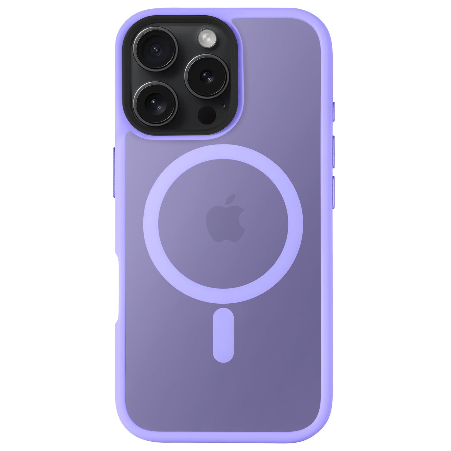 Arktis arktis iPhone 16 Pro Max Solid Case: Stoßabsorbierende TPU-Silikon-Hülle im minimalistischen Matt-Look, zeigt Apple Logo und MagSafe-Ring auf der Rückseite.