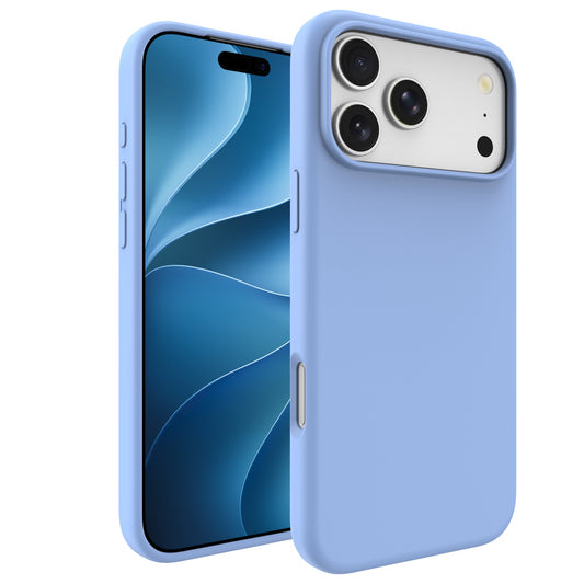 arktis iPhone 18 Pro Max Silikon Case mit MagSafe Himmelblau