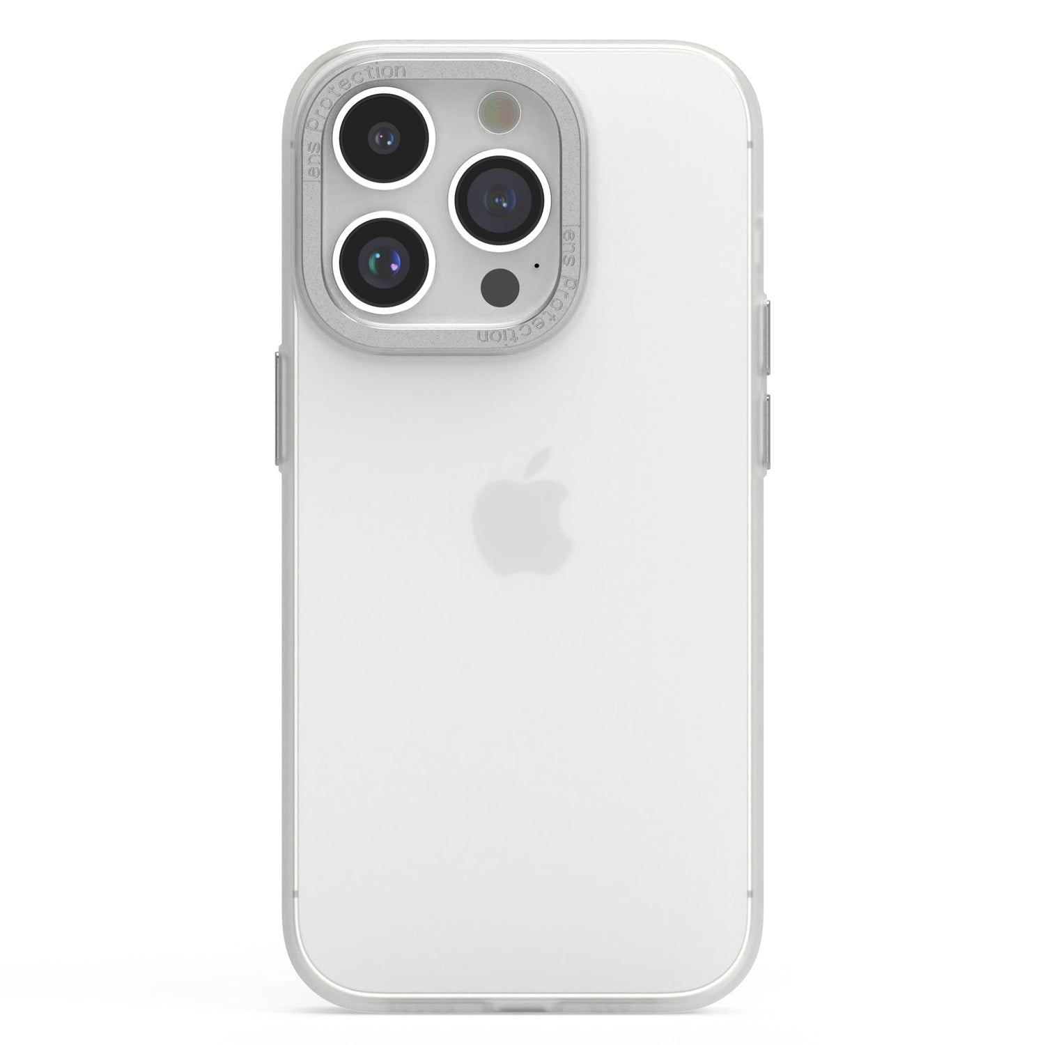 Das MR PROTECT iPhone 15 Pro Max FROZEN Case ist eine klare, robuste Polycarbonat-Hülle für Ihr weißes Smartphone, entworfen von MR PROTECT mit zusätzlichem Schutz und drei Aussparungen für das Kameraobjektiv.