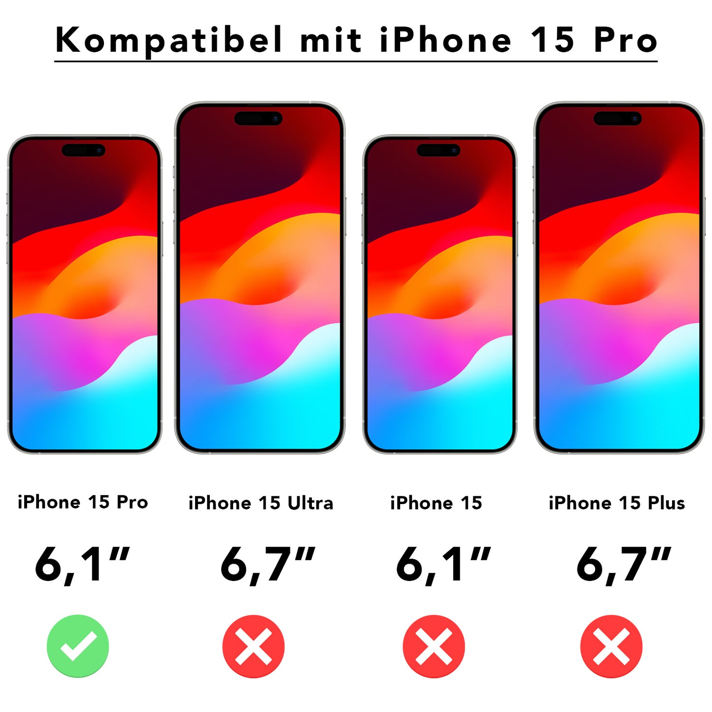 Beastprotect iPhone 15 Pro Schutzfolie HYBRID 3D