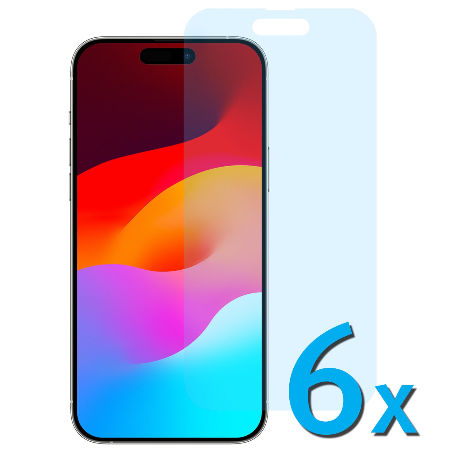 ArktisPRO 6 x kristallklare iPhone 15 PREMIUM Display Schutzfolie