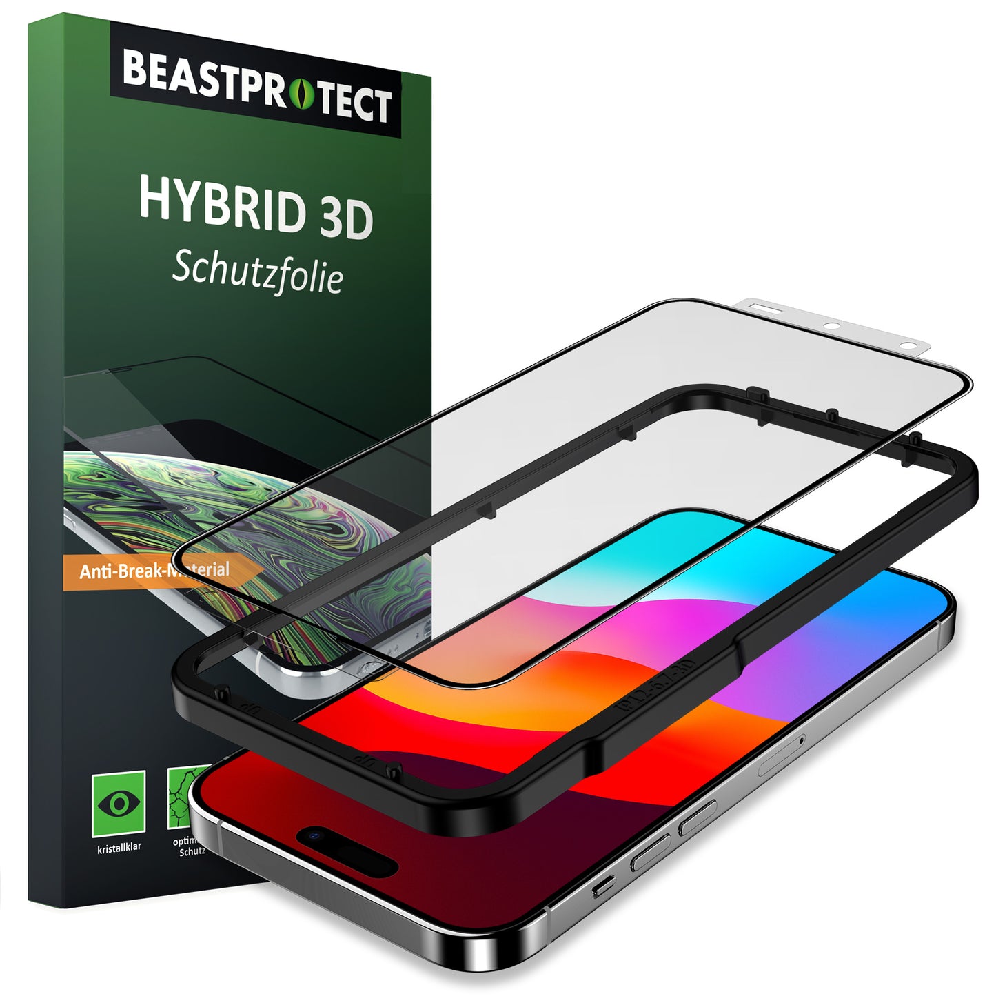 Beastprotect iPhone 15 Pro Schutzfolie HYBRID 3D