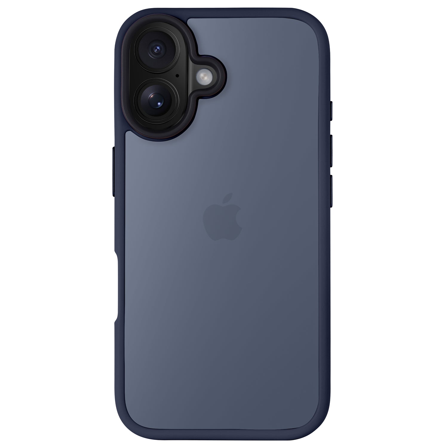 Das Arktis arktis iPhone 16 Solid Case bietet stoßabsorbierendes TPU-Silikon, Apple Logo, Aussparungen für Dual-Kameras und Tasten sowie minimalistisches mattes Design in Dunkelblau – optimaler Schutz fürs iPhone 16.