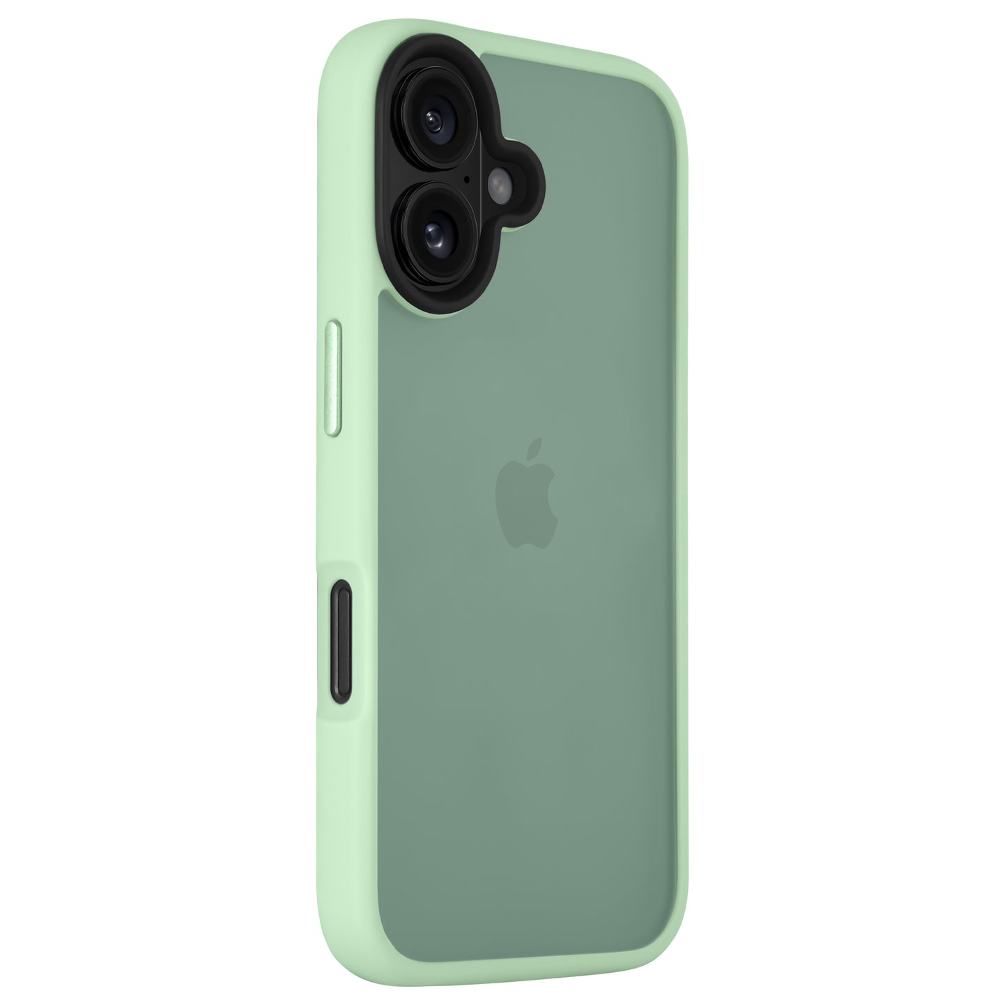 Das Arktis iPhone 16 Solid Case von Arktis verfügt über eine mintgrüne Farbe, eine mattierte Rückseite, einen erhöhten schwarzen Kamerabuckel, ein minimalistisches mattes Aussehen und stoßdämpfendes TPU-Silikon für zusätzlichen Schutz.