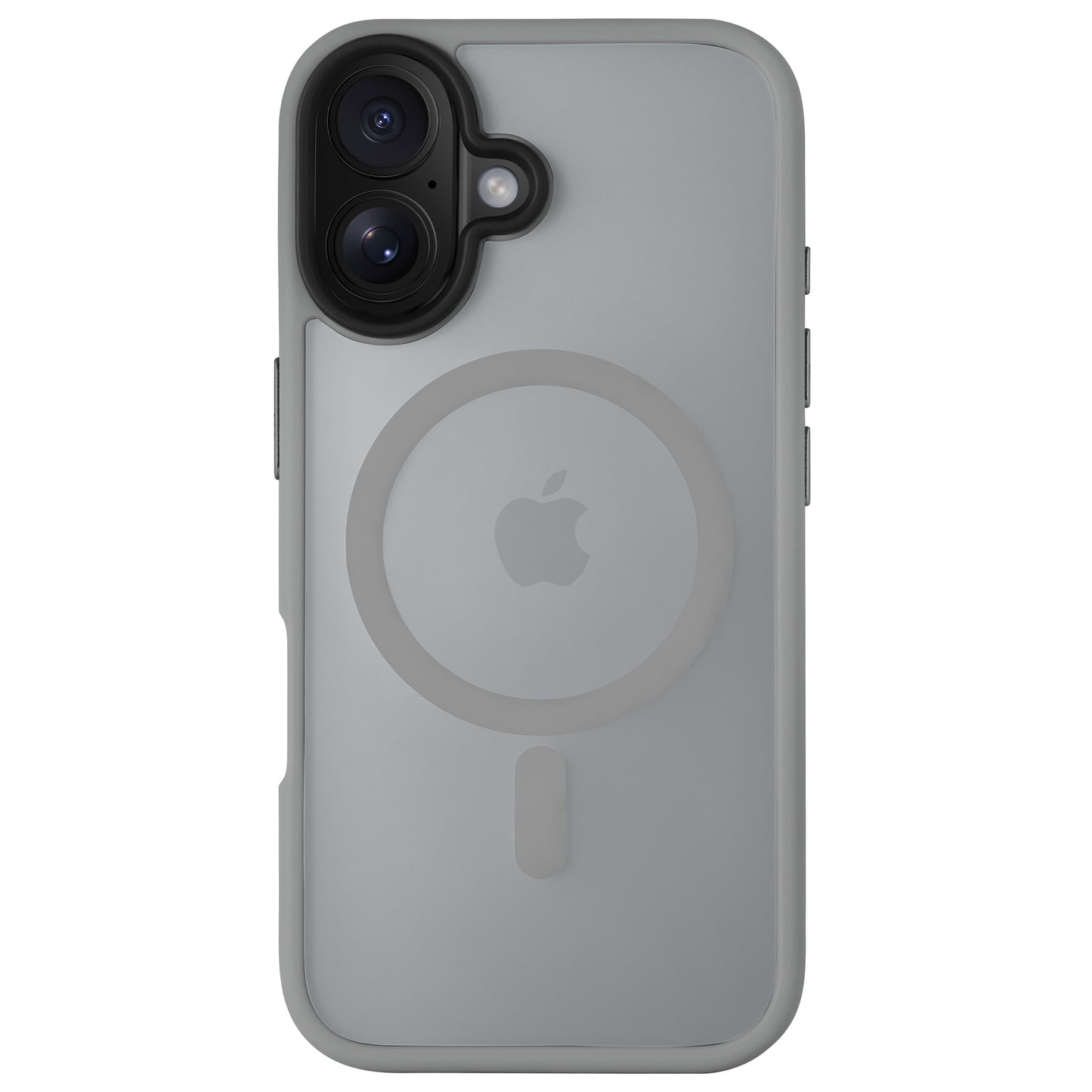 Das Arktis iPhone 16 Plus Solid Case von Arktis ist eine graue, MagSafe-kompatible Hülle aus stoßabsorbierendem TPU-Silikon mit dem Apple-Logo in der Mitte, die einen minimalistischen, matten Look und stilvollen Schutz für Ihr Gerät bietet.