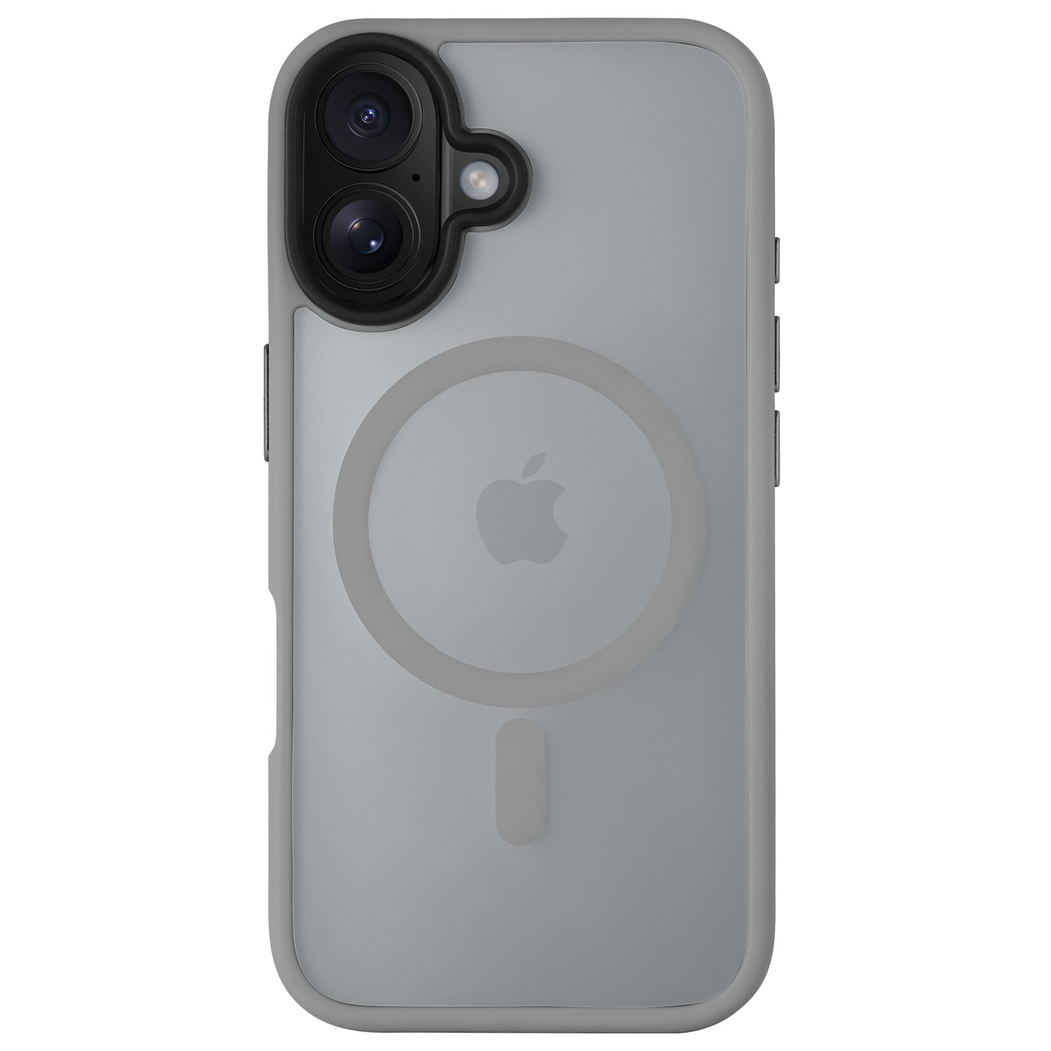 Das Arktis iPhone 16 Plus Solid Case von Arktis ist eine graue, MagSafe-kompatible Hülle aus stoßabsorbierendem TPU-Silikon mit dem Apple-Logo in der Mitte, die einen minimalistischen, matten Look und stilvollen Schutz für Ihr Gerät bietet.