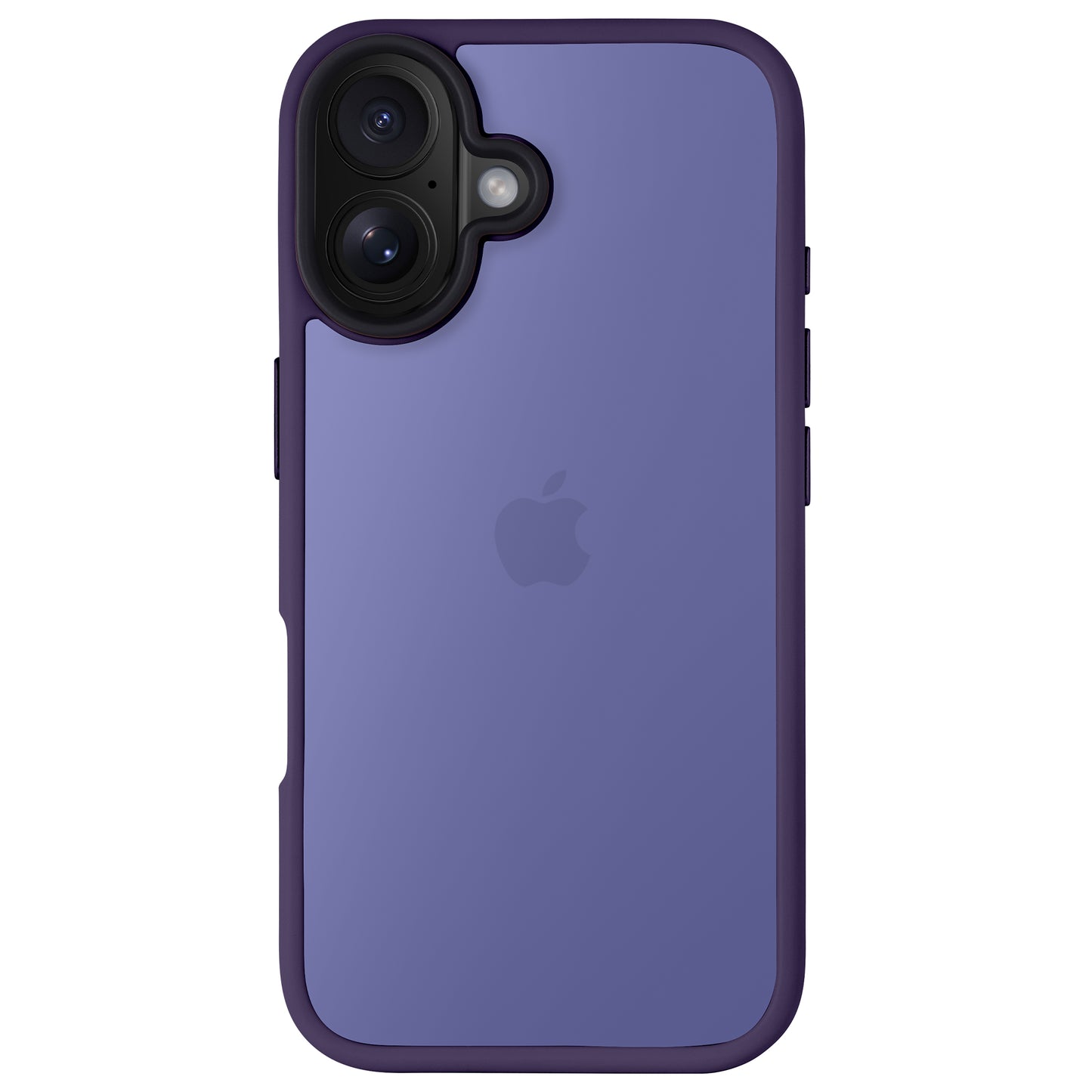 Arktis iPhone 16 Solid Case: Stoßabsorbierendes TPU-Silikon-Case von Arktis im minimalistischen, matten Look mit Apple-Logo und Aussparung für Dual-Kamera. Perfekter Schutz in Lila für dein iPhone 16.