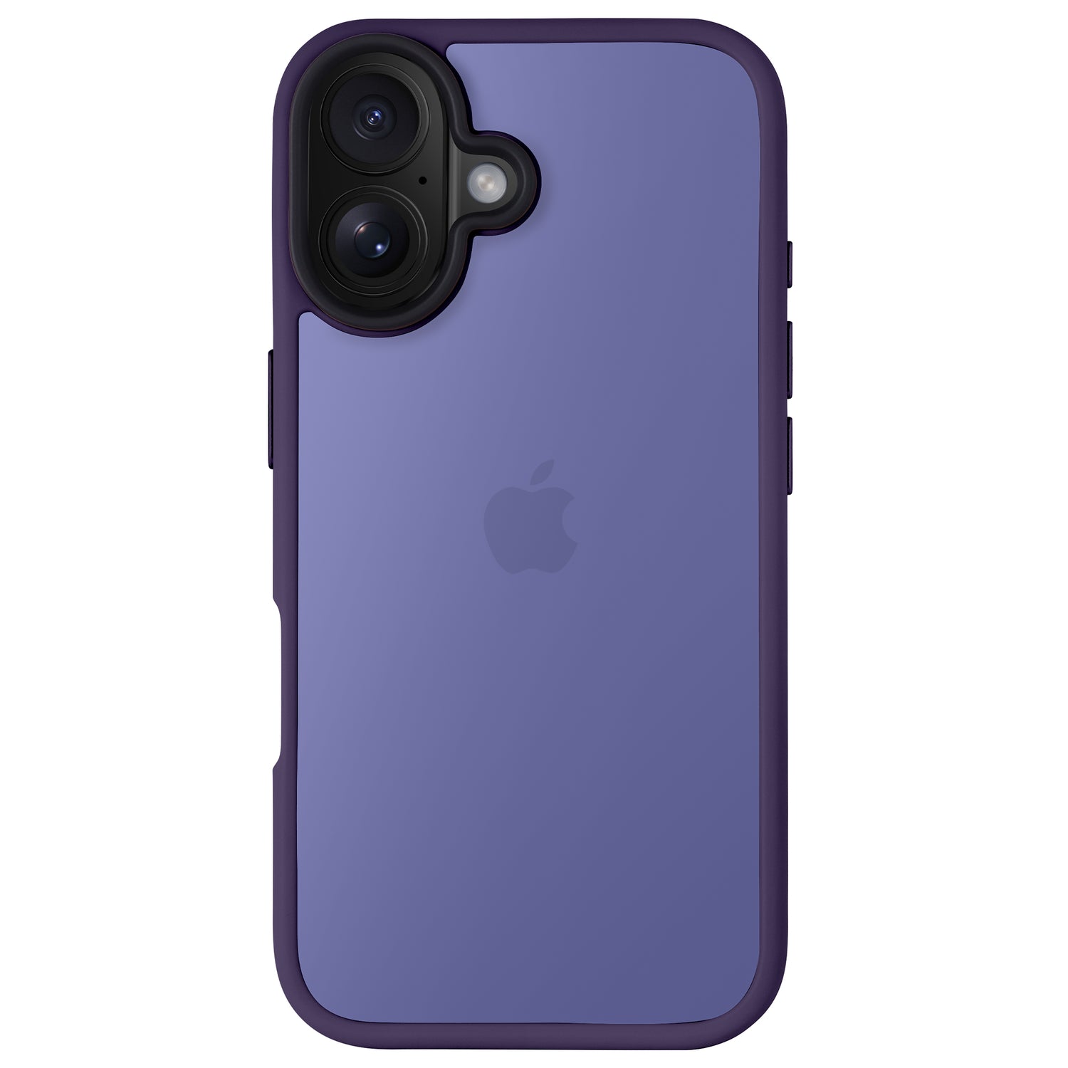 Arktis iPhone 16 Solid Case: Stoßabsorbierendes TPU-Silikon-Case von Arktis im minimalistischen, matten Look mit Apple-Logo und Aussparung für Dual-Kamera. Perfekter Schutz in Lila für dein iPhone 16.