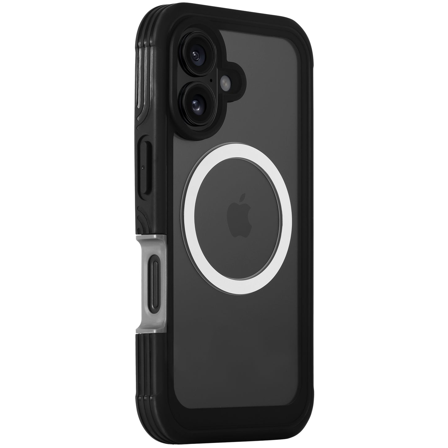 Das arktis iPhone 16 Defender Case von arktis verfügt über eine transparente Rückseite, die Ihr Apple-Logo zur Geltung bringt, einen MagSafe-Ring, verstärkte Ecken und bietet 360-Grad-Schutz – und ist damit der perfekte Schutz für Ihr iPhone 16.