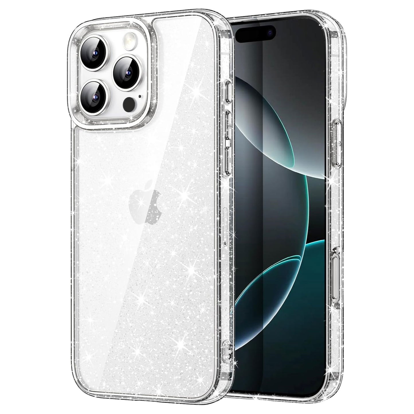 Das arktis iPhone 17 Glitter Case von arktis besticht durch sein klares, stilvolles Design mit präzisen Aussparungen für Tasten und Anschlüsse. Es schützt Ihr Smartphone und zeigt gleichzeitig das Apple-Logo. Ideal für Modelle mit Dreifachkamera und Vollbildabdeckung.