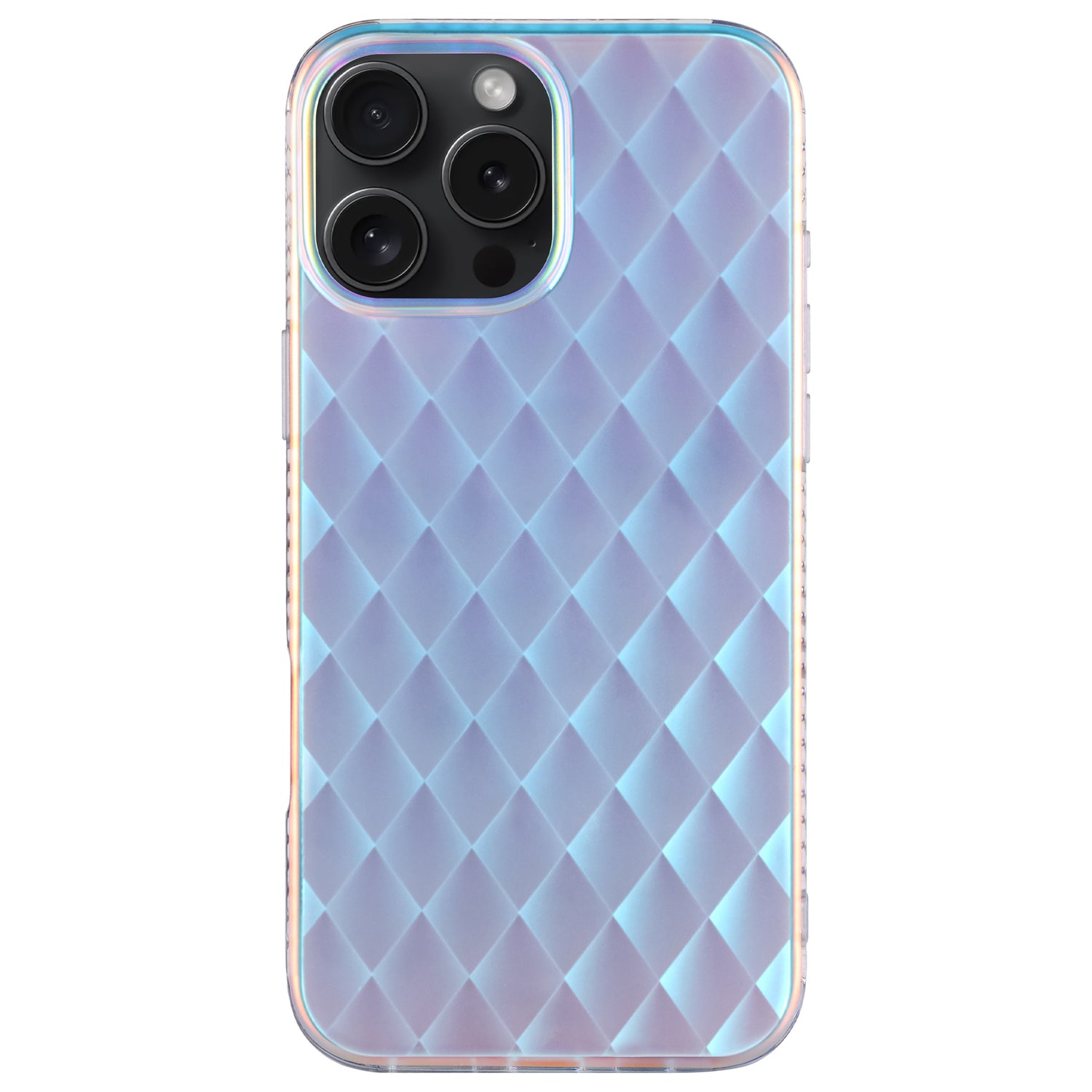 Die arktis iPhone 16 Pro Hülle „Pearl“ verfügt über eine Rautenmusterstruktur, ein Perlmutt-Style-Finish und ist aus strapazierfähigem TPU-Silikon gefertigt.