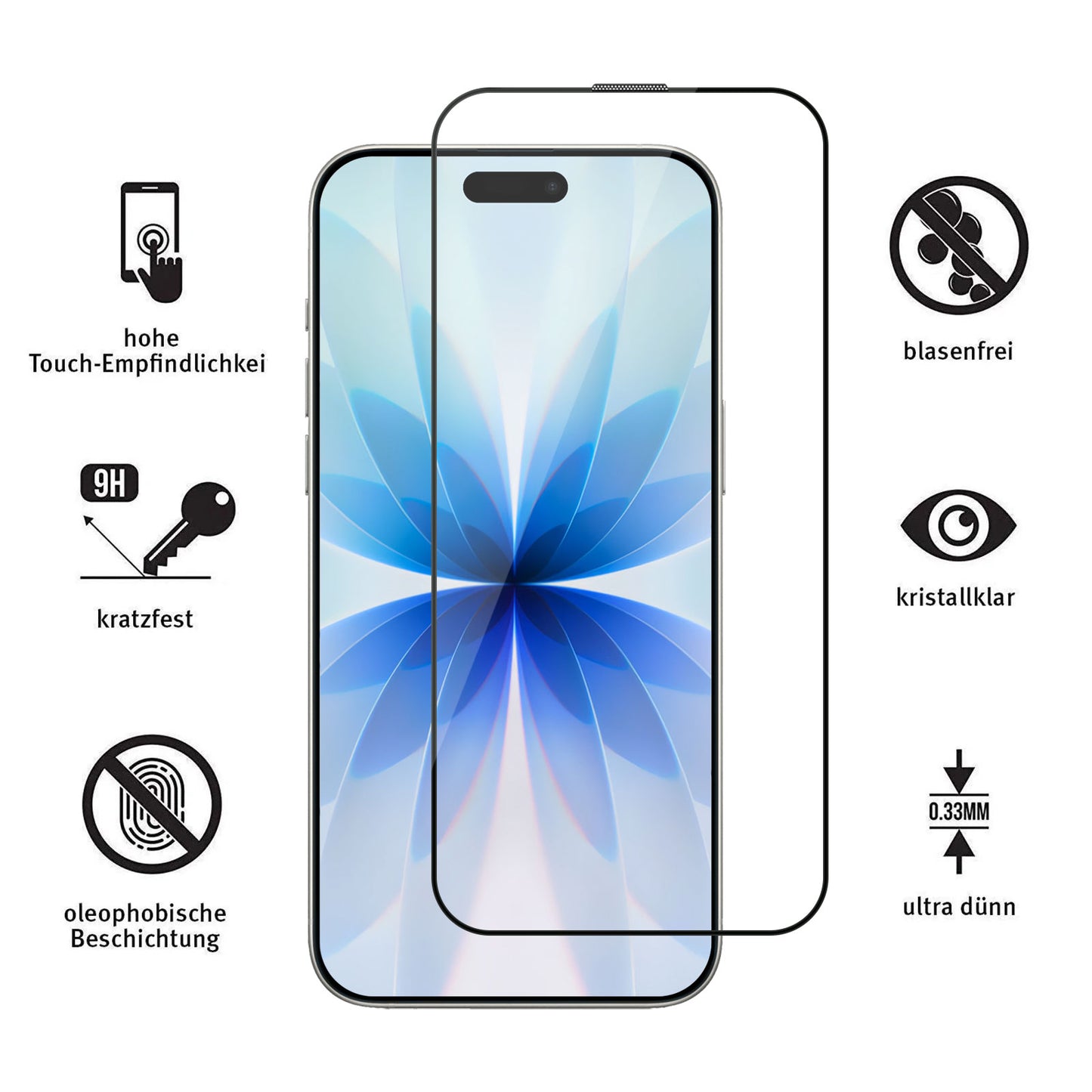 Die arktis iPhone 17 Displayschutzfolie ist eine staubfreie, blasenfreie Schutzfolie mit Sichtschutz- und Anti-Fingerabdruck-Beschichtung für dein Smartphone.