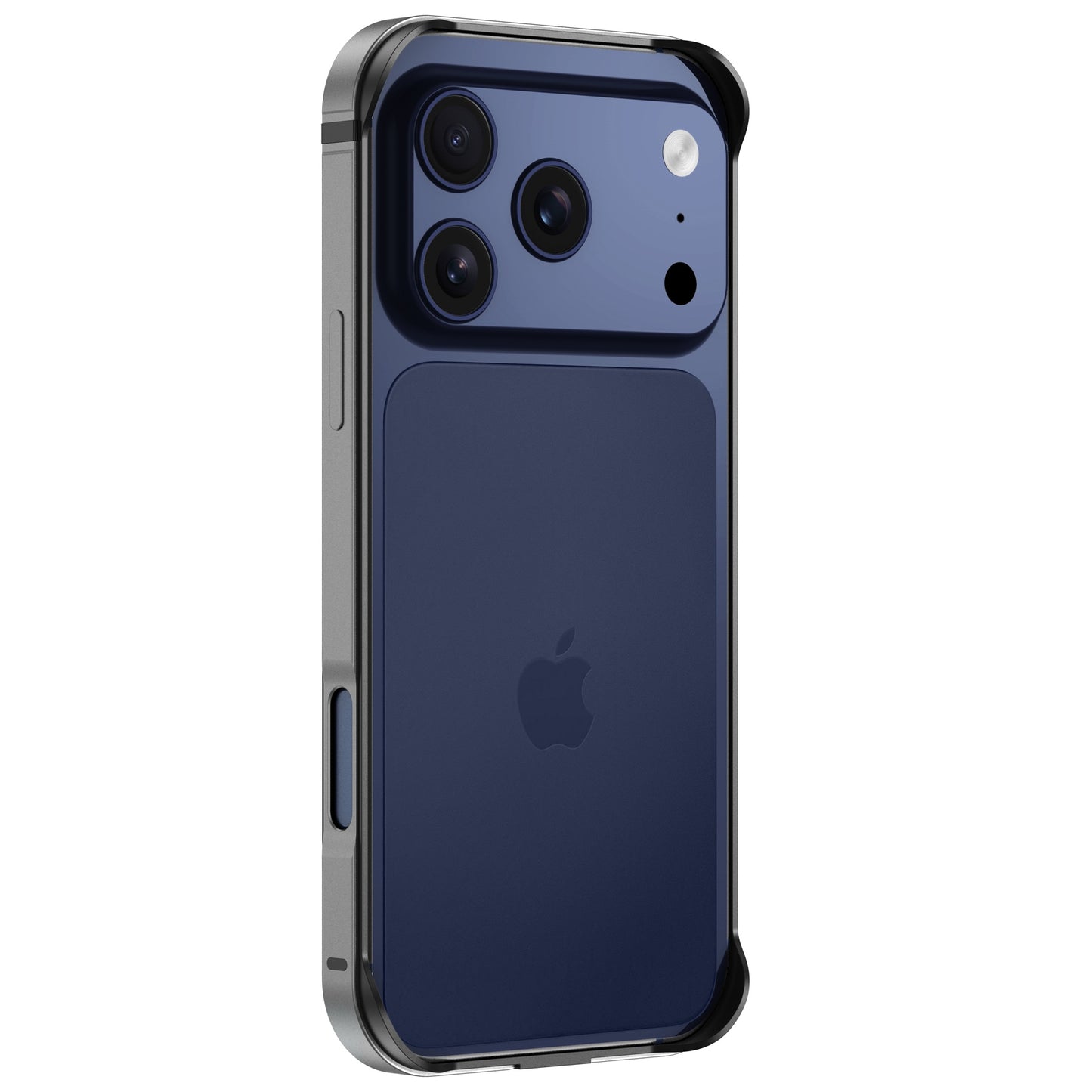 Der arktis iPhone 17 Pro Bumper ist eine ultraleichte blaue Hülle von arktis, die stoßdämpfenden Schutz bietet und gleichzeitig die Rückseite und alle drei Kameralinsen Ihres Handys gut sichtbar hält.