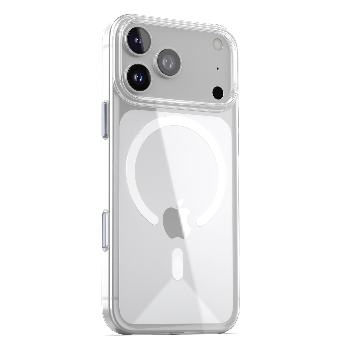 Das arktis iPhone 17 Pro Max Clear Case mit MagSafe von arktis bringt die Dual-Kameras und den MagSafe-Ring Ihres weißen iPhones zur Geltung und bietet gleichzeitig erstklassigen Schutz.
