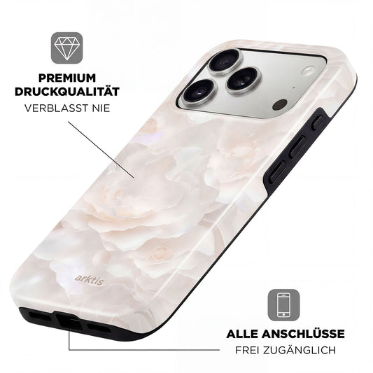Die arktis iPhone 17 Pro Max Hülle - Marble Flower bietet leichten Blumenschutz aus stoßabsorbierendem TPU-Silikon, MagSafe-Kompatibilität, präzise Kameraausschnitte und gut erreichbare Tasten.