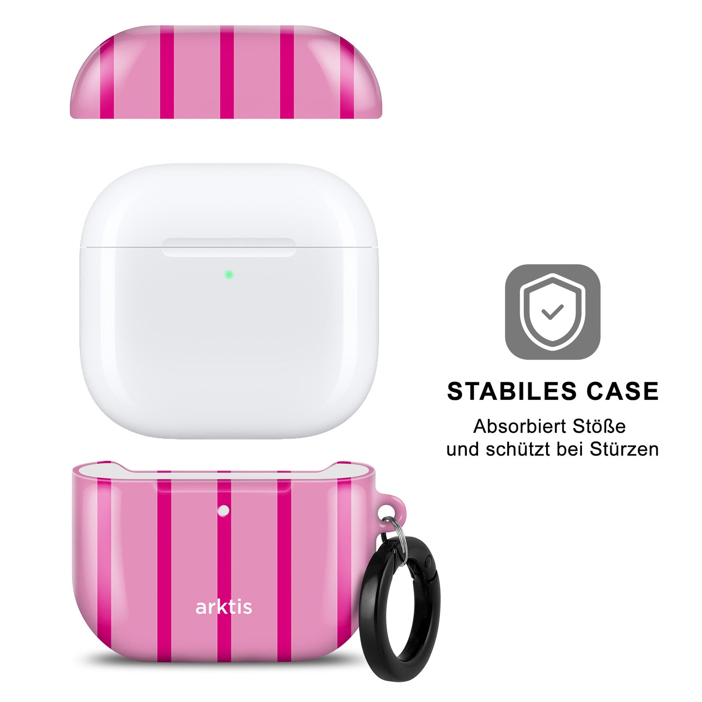 arktis AirPods 4 Hülle - Lady Stripes