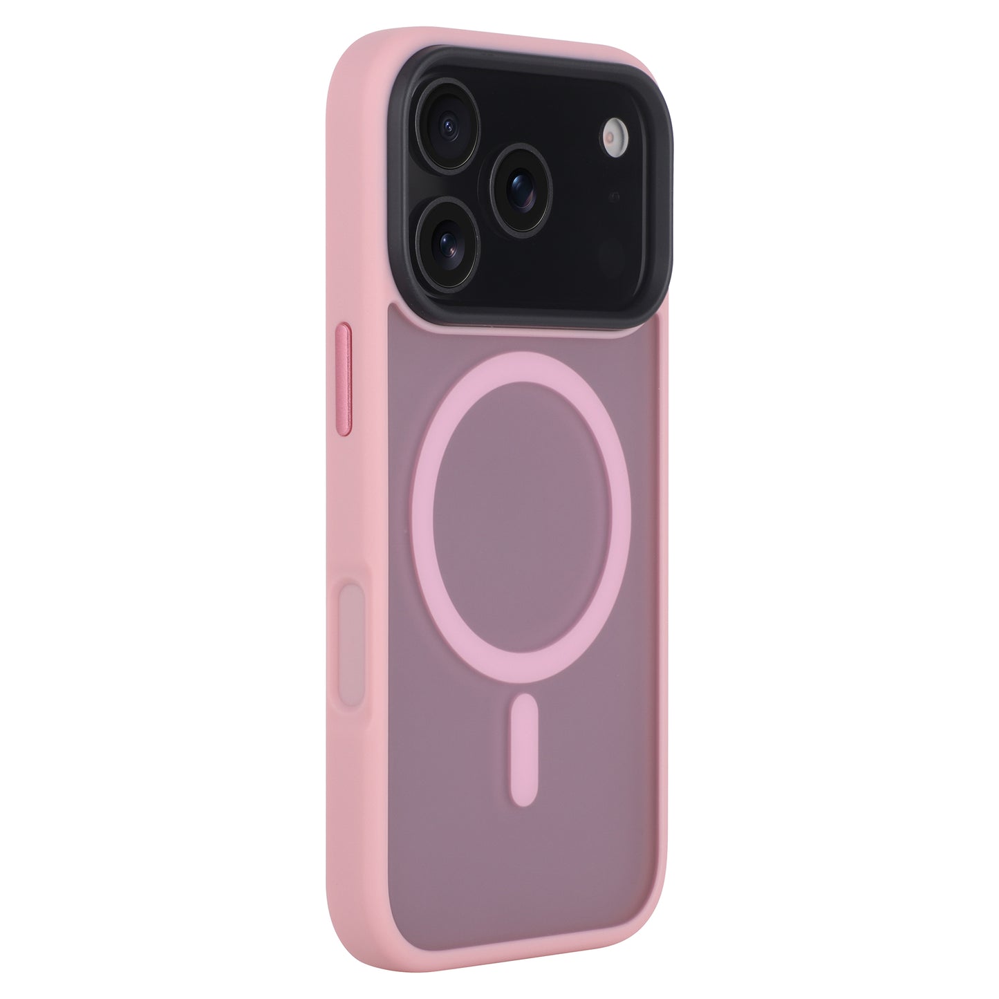 Das Arktis iPhone 17 Pro Max Solid Case von Arktis in Pink und Lila verfügt über einen MagSafe-Ring, eine Kameraaussparung und stoßdämpfendes TPU-Silikon, das für das Display angewinkelt ist.