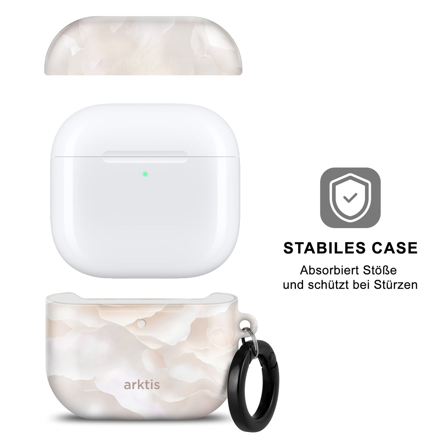 arktis AirPods 4 Hülle - Marble Flower