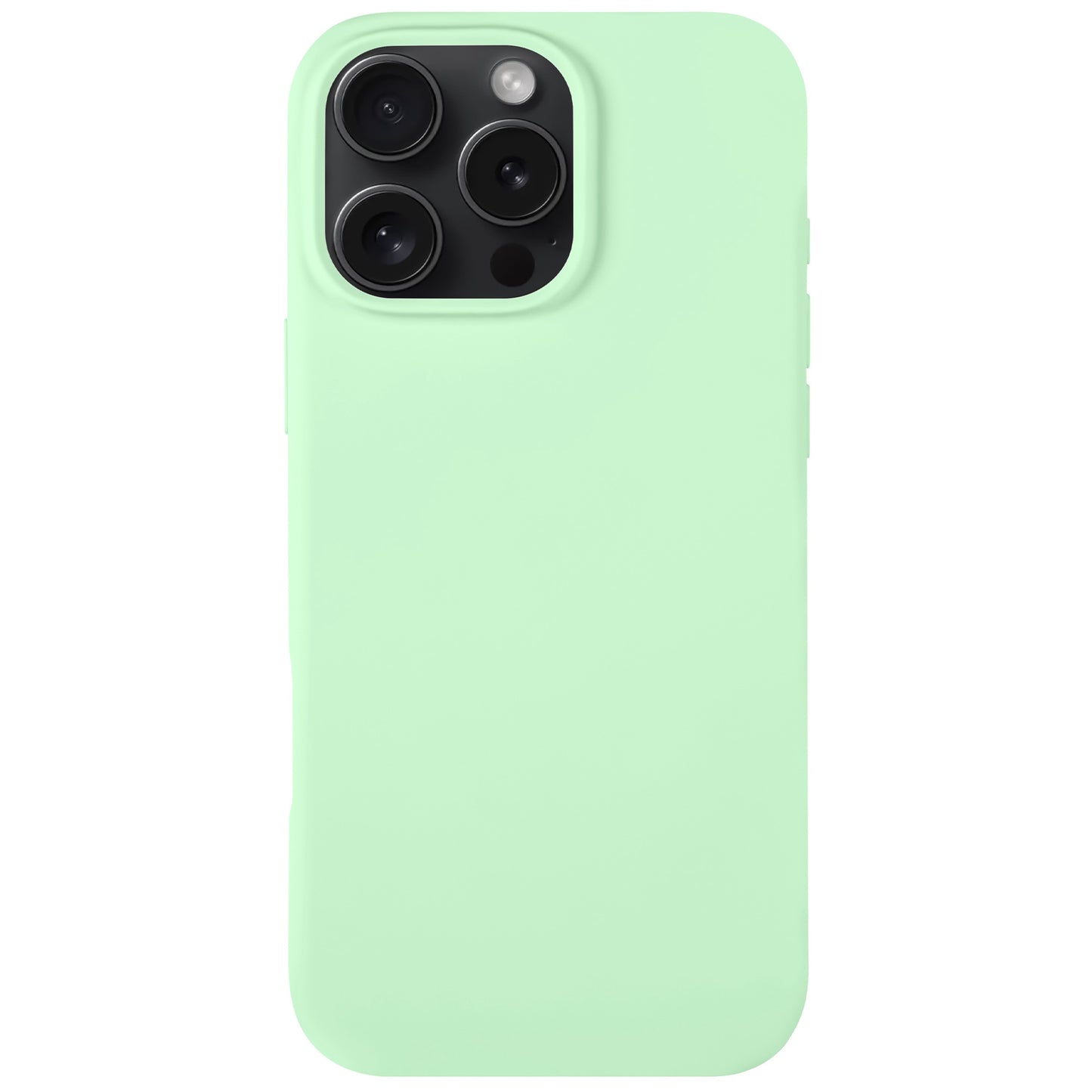 Das Arktis arktis iPhone 16 Pro Silikon Case in Mintgrün ist eine schlanke Hülle mit matter Oberfläche, die zum iPhone 16 Pro passt und über drei Kameras, Blitz und Sensor oben links verfügt und kabelloses Laden unterstützt.