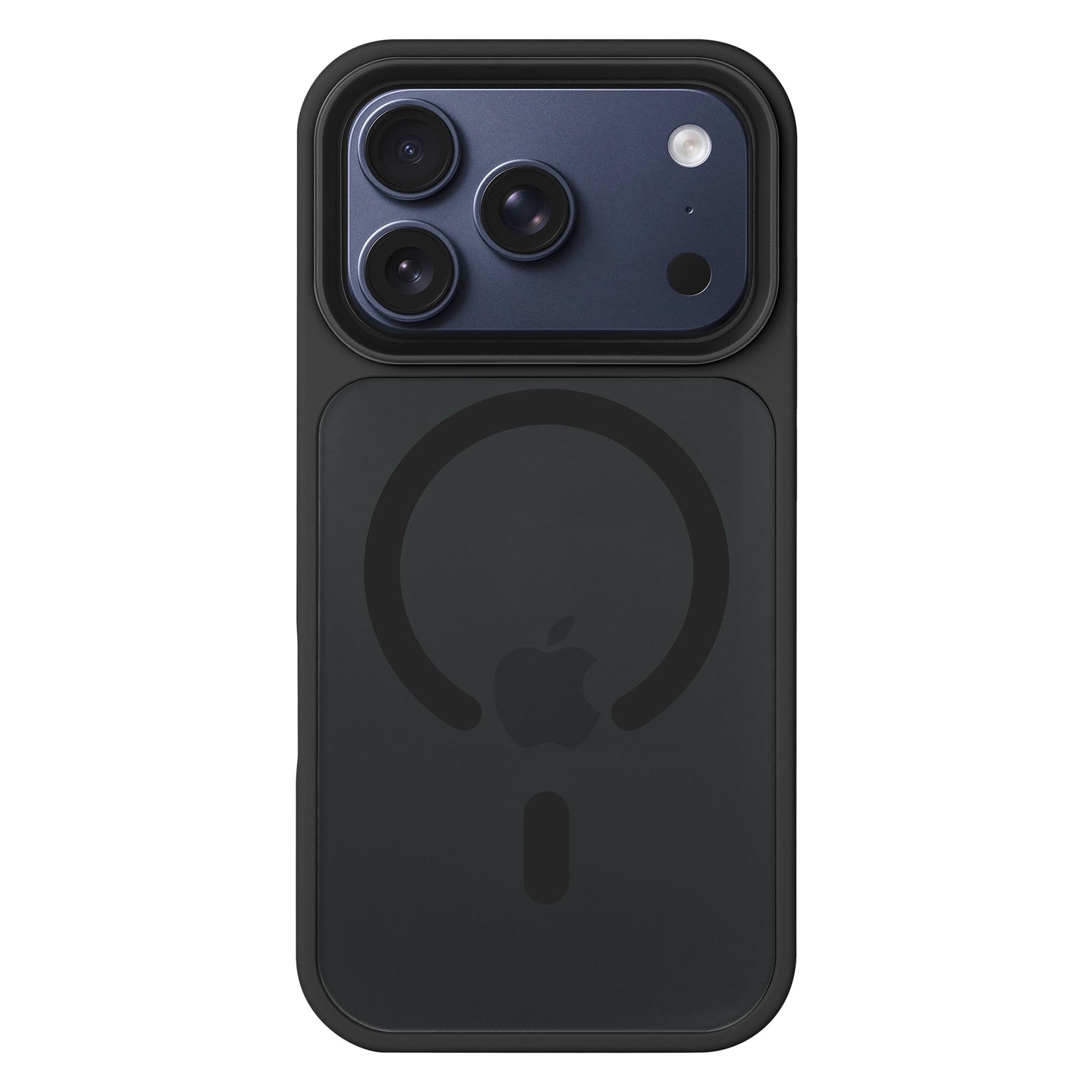 Das Arktis iPhone 17 Pro Solid Case mit MagSafe schützt Ihr iPhone in mattem Schwarz, zeigt das Apple-Logo und ist MagSafe-kompatibel - die perfekte Hülle von Arktis für das iPhone 17 Pro mit Triple-Kamera.
