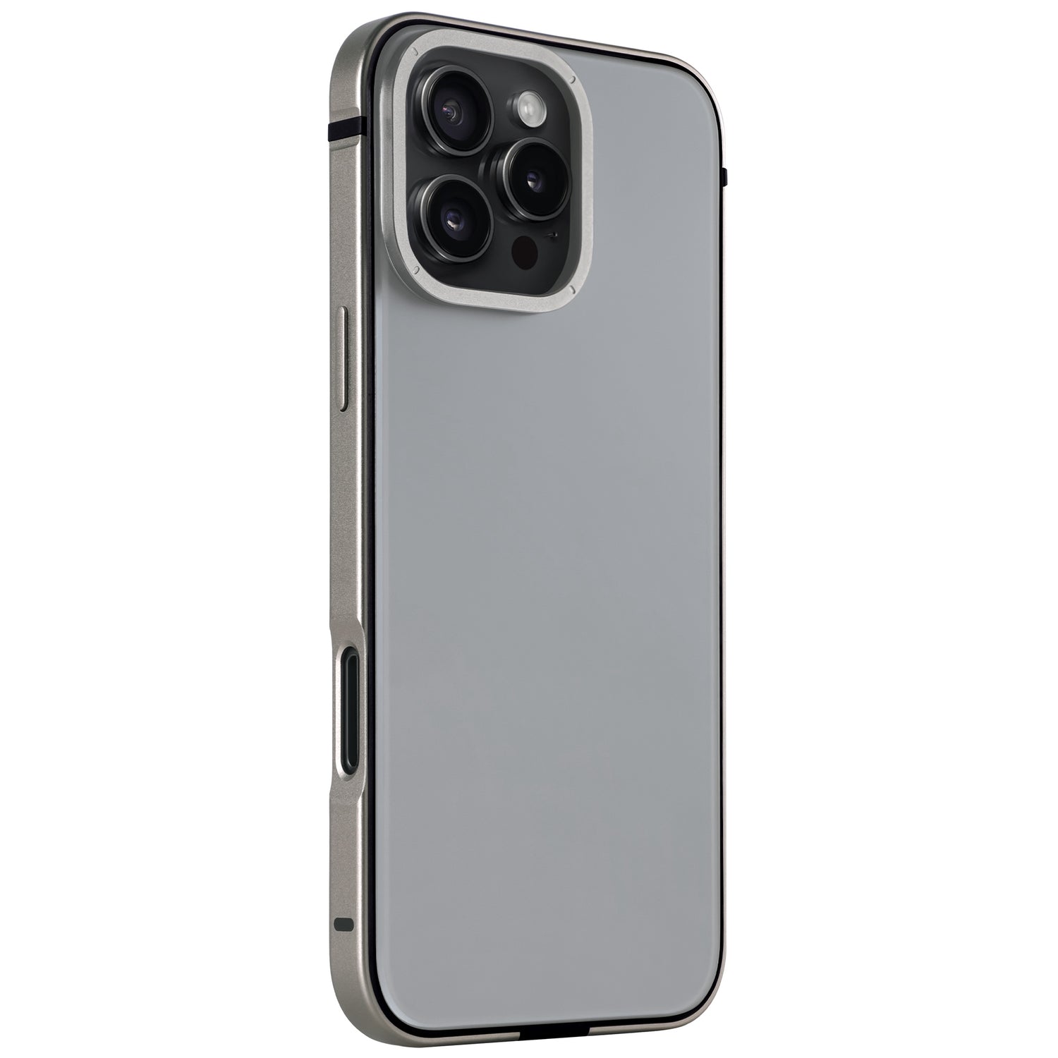 Das arktis iPhone 16 Pro Case Avantgarde von arktis ist ideal für Ihr silbernes Smartphone mit dreifacher Rückkamera, einer glatten, reflektierenden Rückseite und einem Aluminiumrahmen – schützt vor Fingerabdrücken und unterstreicht gleichzeitig das stilvolle Design des Telefons.