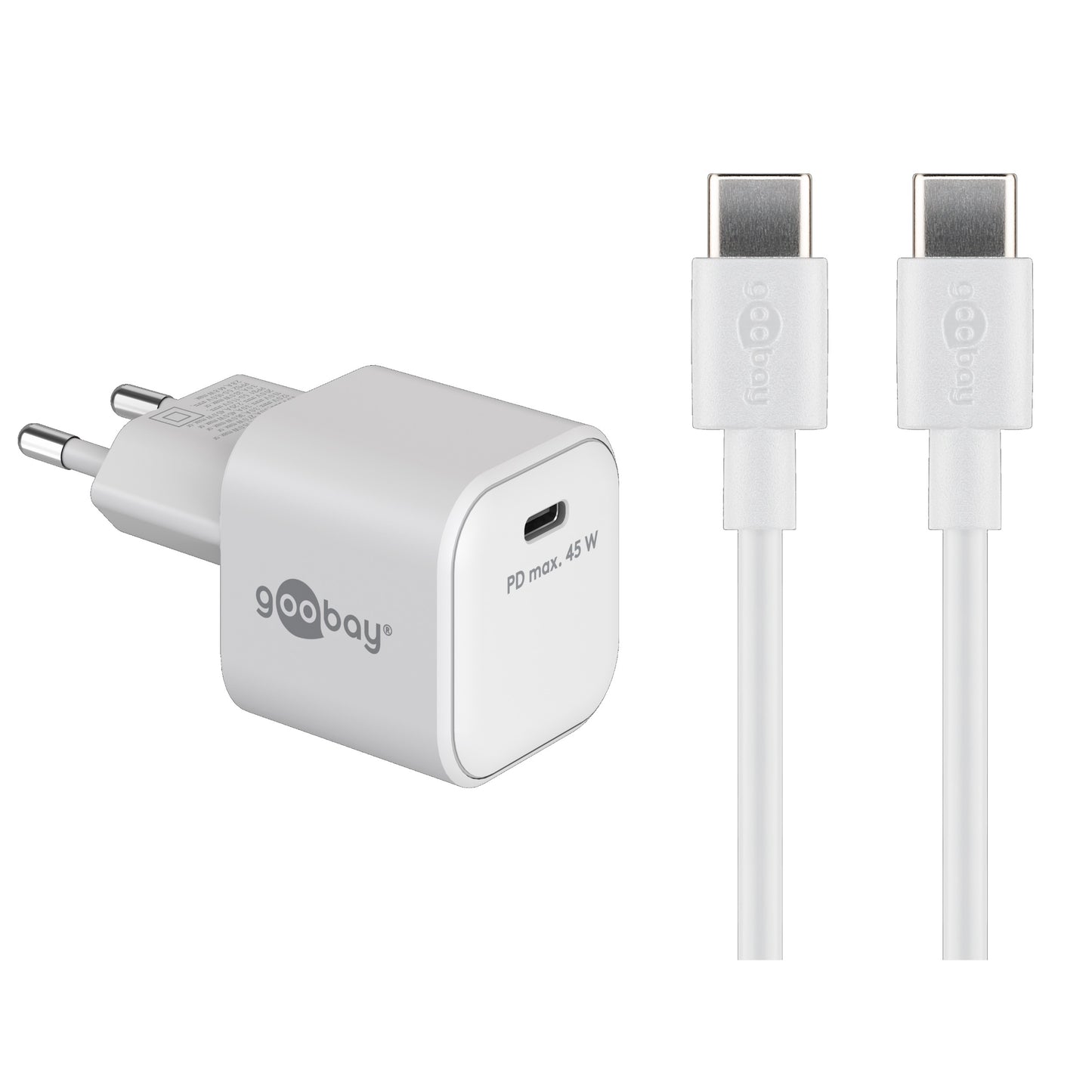 iPhone USB-C Fast Charge Ladegerät + Ladekabel 1 Meter 45W