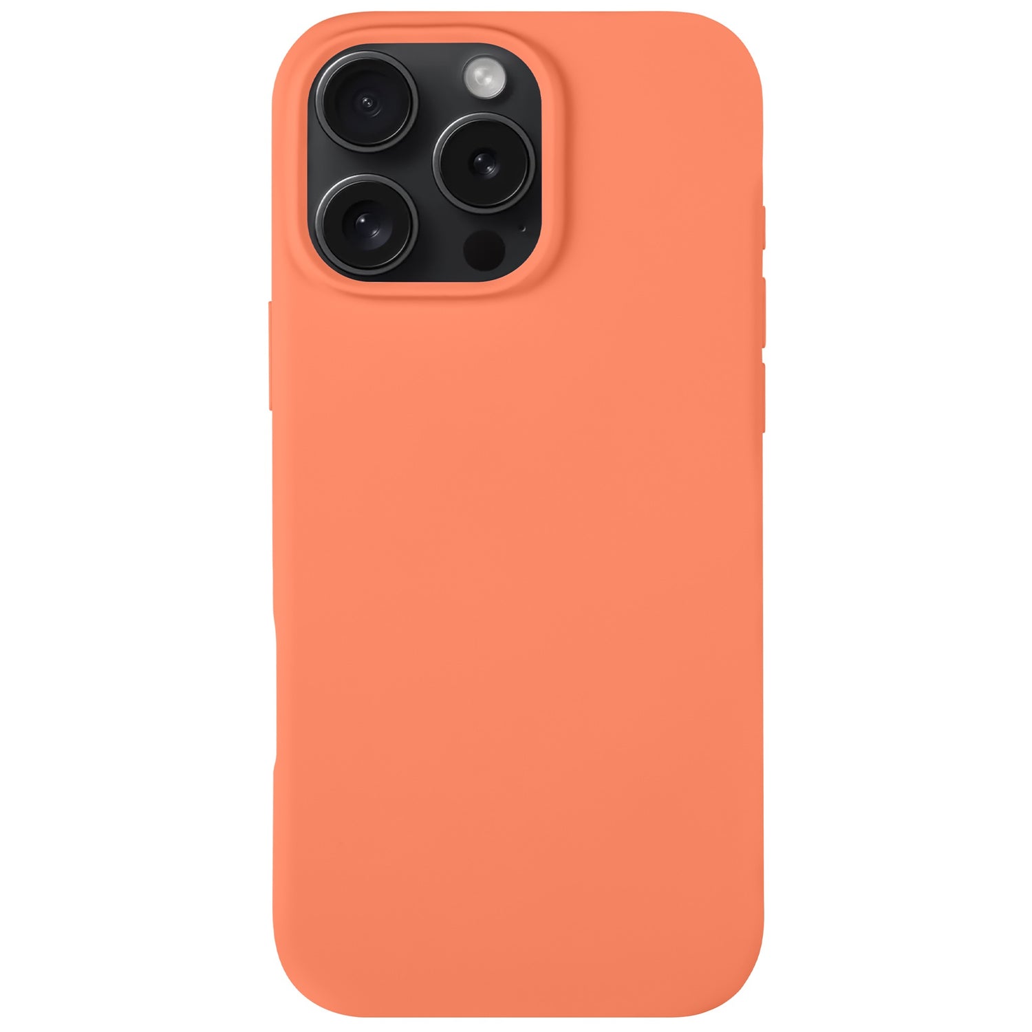 Korallenfarbene arktis iPhone 16 Pro Max Silikonhülle von Arktis, schlankes Design mit präzisen Aussparungen für drei Kameraobjektive und Blitz. Perfekt kompatibel mit kabellosem Laden.