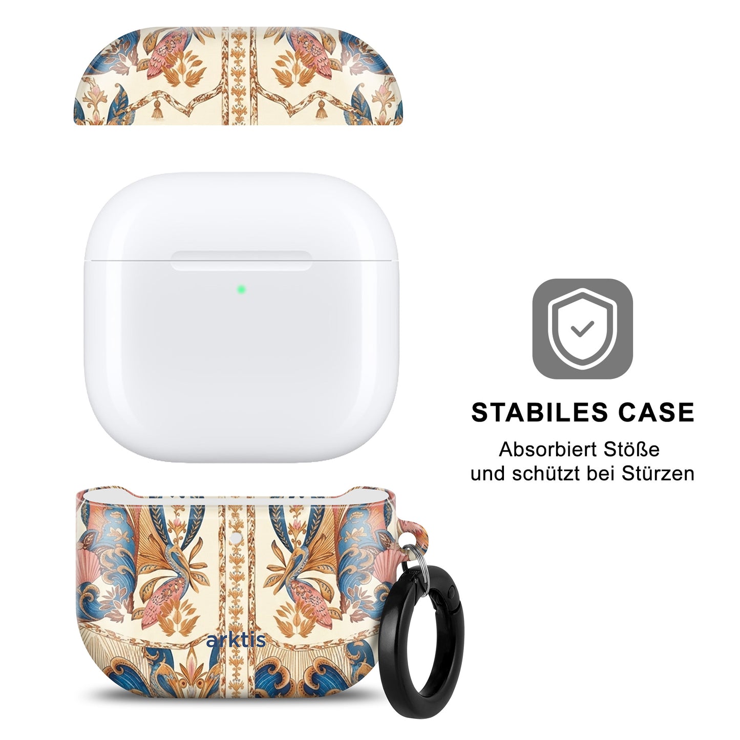 arktis AirPods 4 Hülle - Peacock Palace