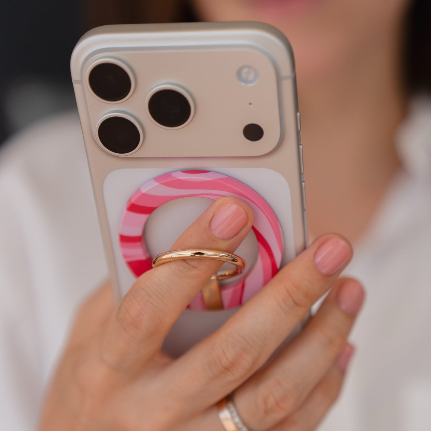 Magnetischer Ringhalter für MagSafe - Aura Pink