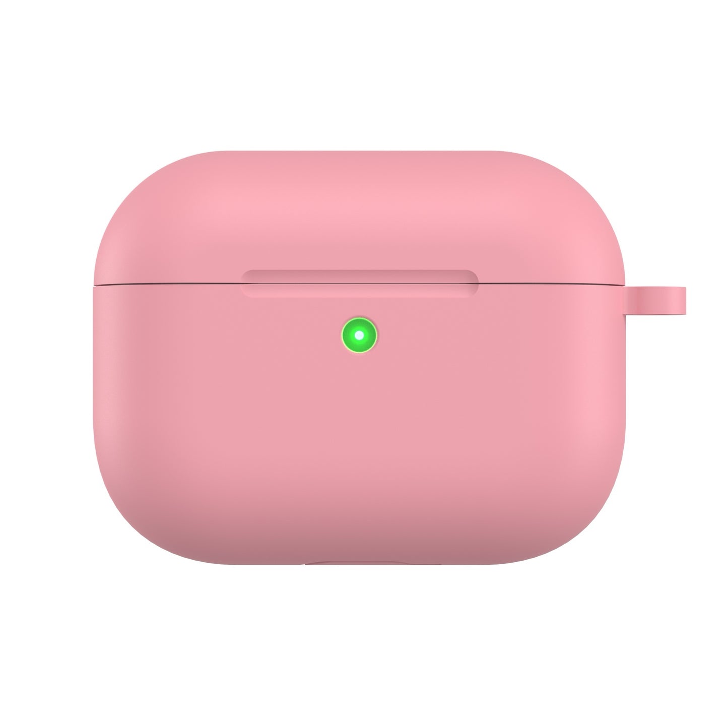 Das arktis AirPods Pro 3 Silikon Case in Pink verfügt über eine grüne Kontrollleuchte, ist stoßfest und unterstützt kabelloses Laden.